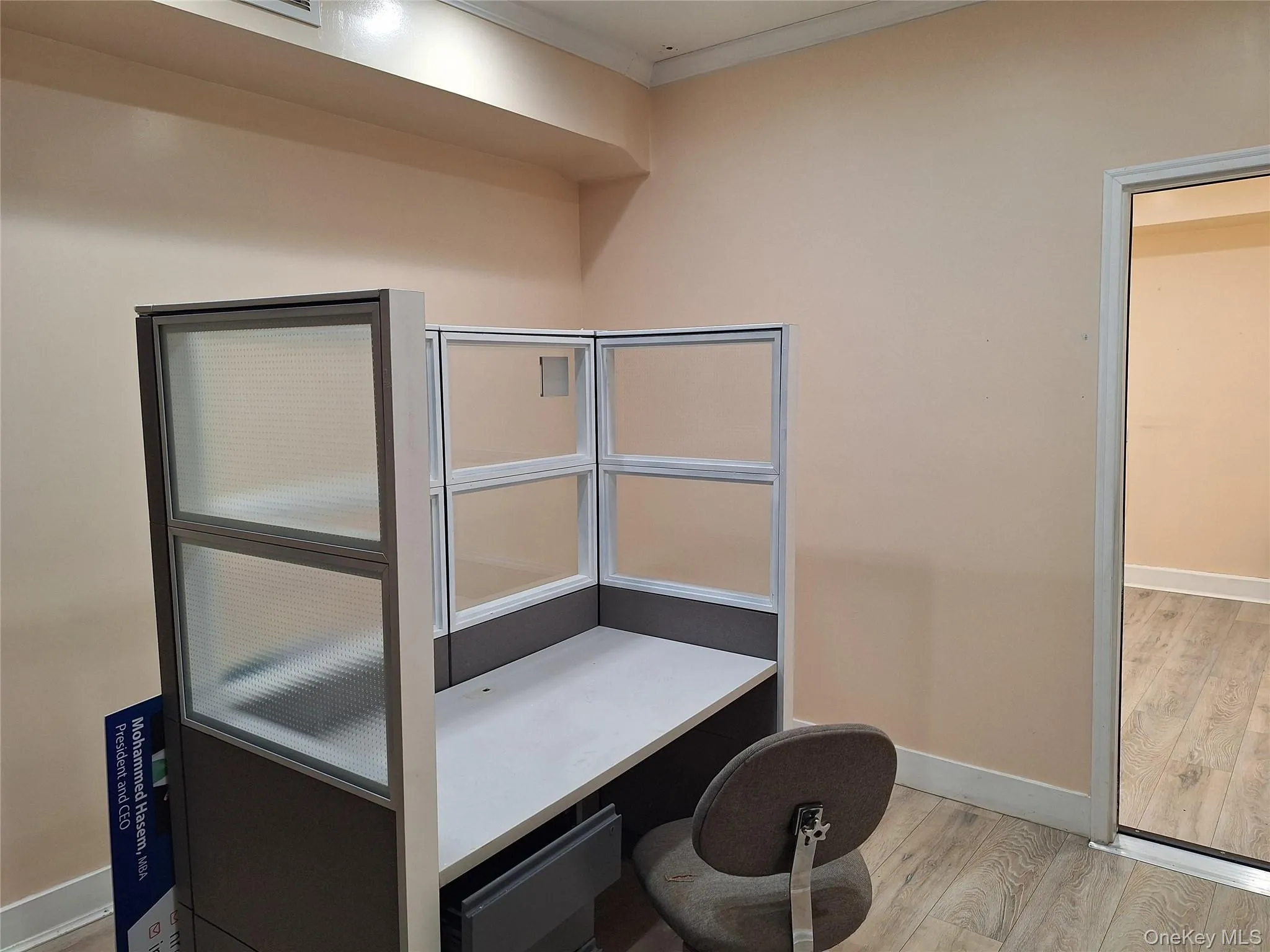 Front portion of office space. Front portion of office space.