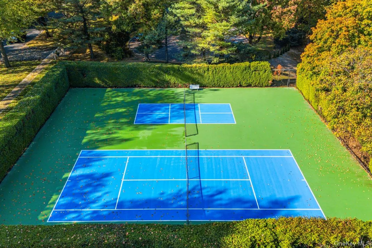 Tennis court plus a pickle ball court Tennis court plus a pickle ball court