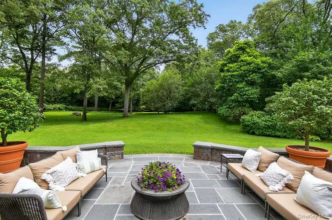 Outside terrace overlooking the magnificent grounds. Outside terrace overlooking the magnificent grounds.