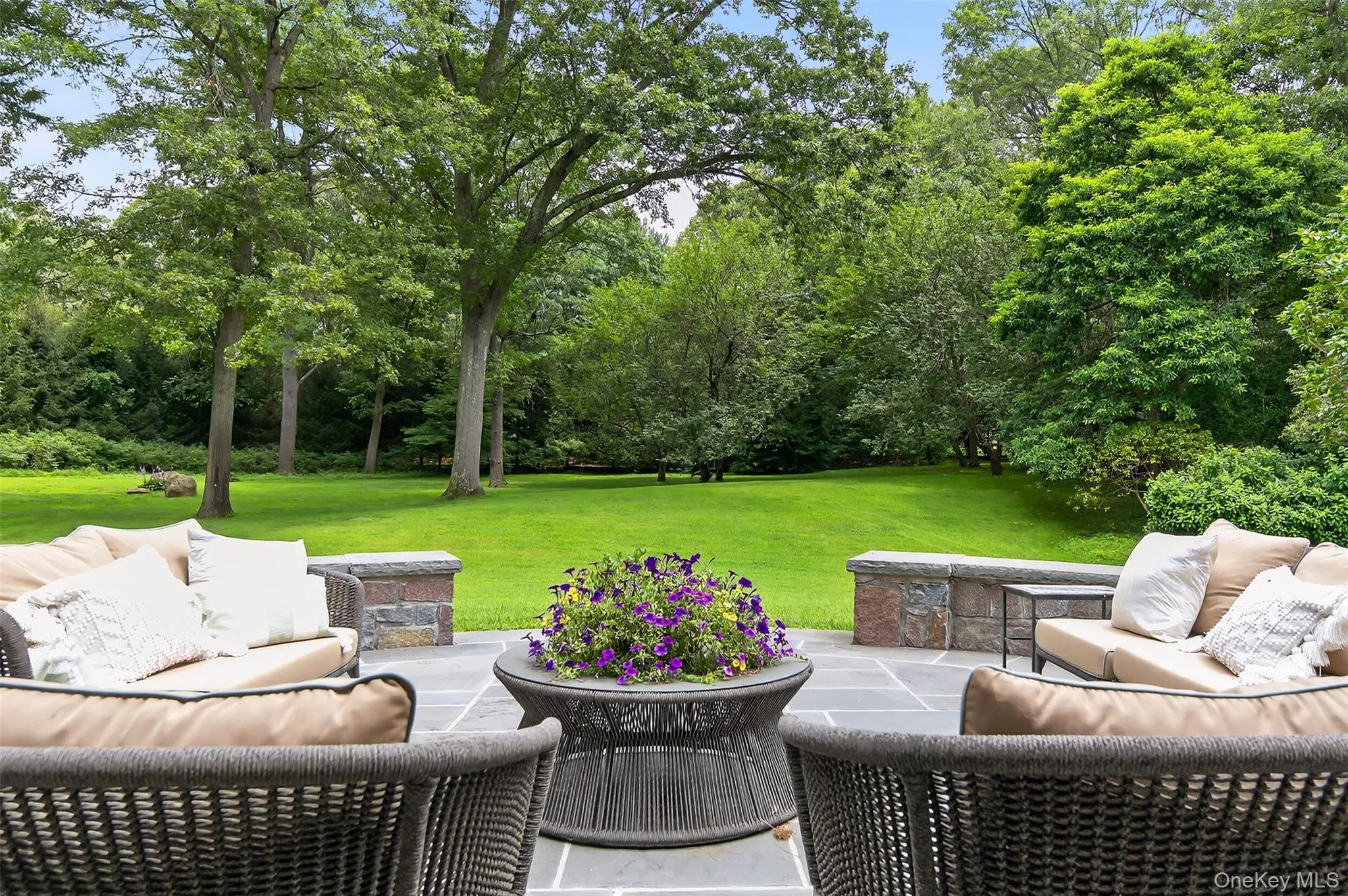 Terrace overlooking the private backyard Terrace overlooking the private backyard