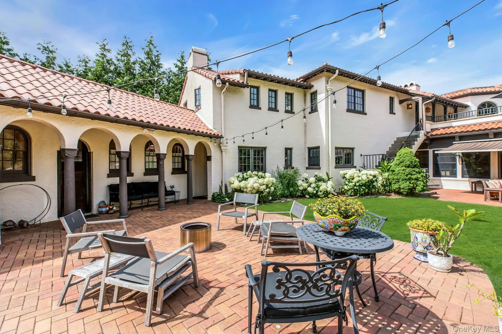 Private country club backyard featuring mature landscaping, fully fenced, brick patios, IGP & Spa, fountains Private country club backyard featuring mature landscaping, fully fenced, brick patios, IGP & Spa, fountains