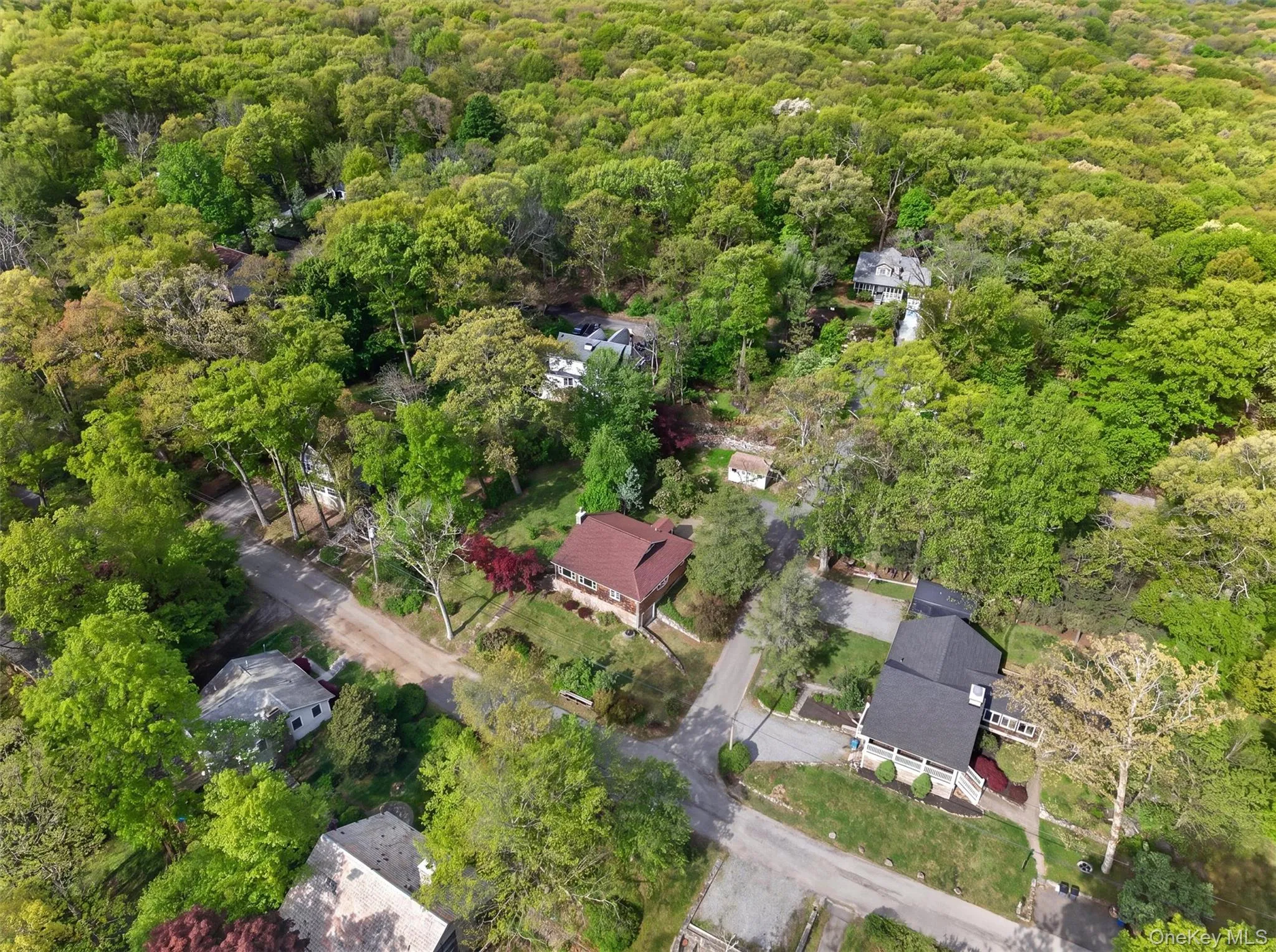 Aerial view of the house Aerial view of the house