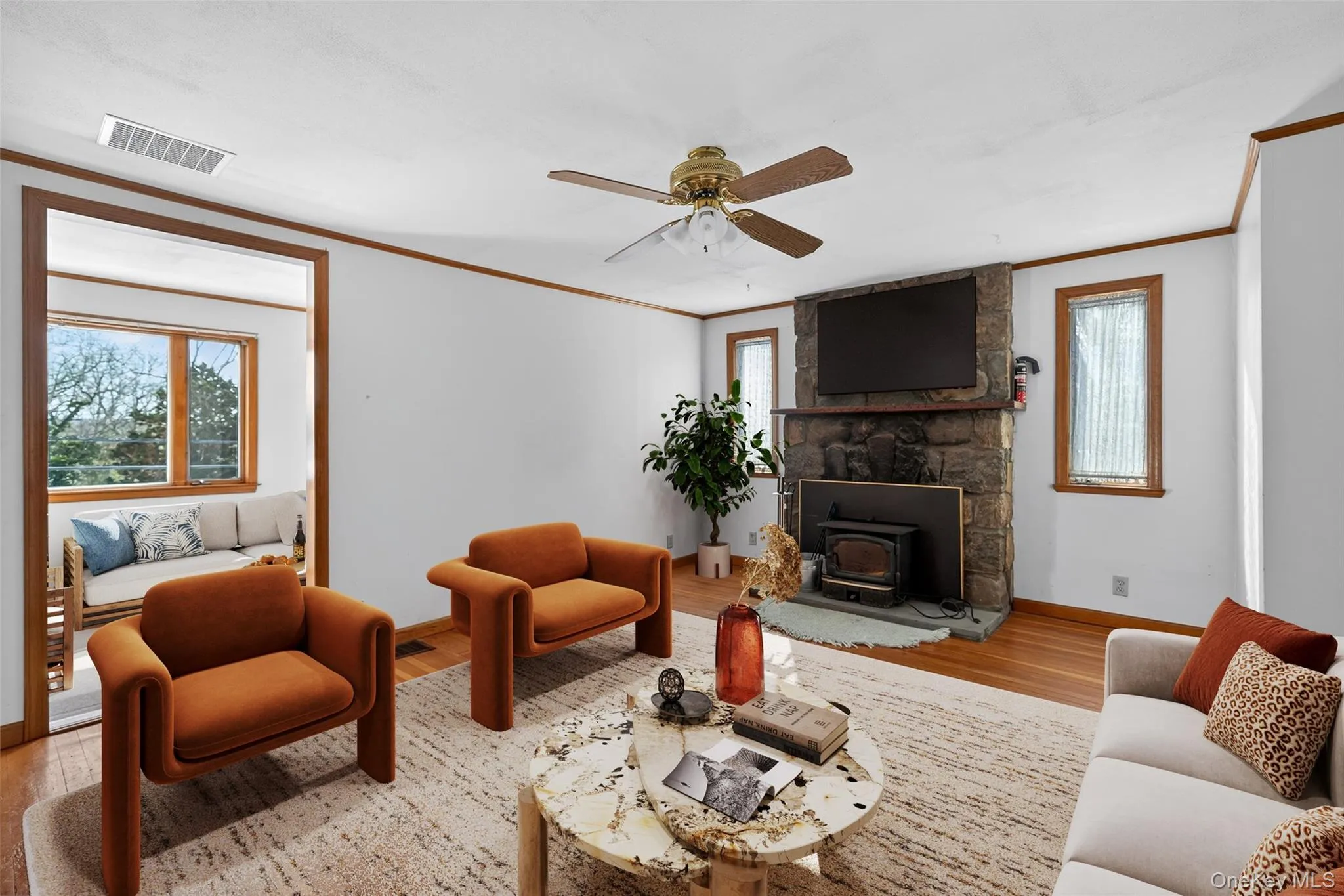 Virtually staged living room Virtually staged living room