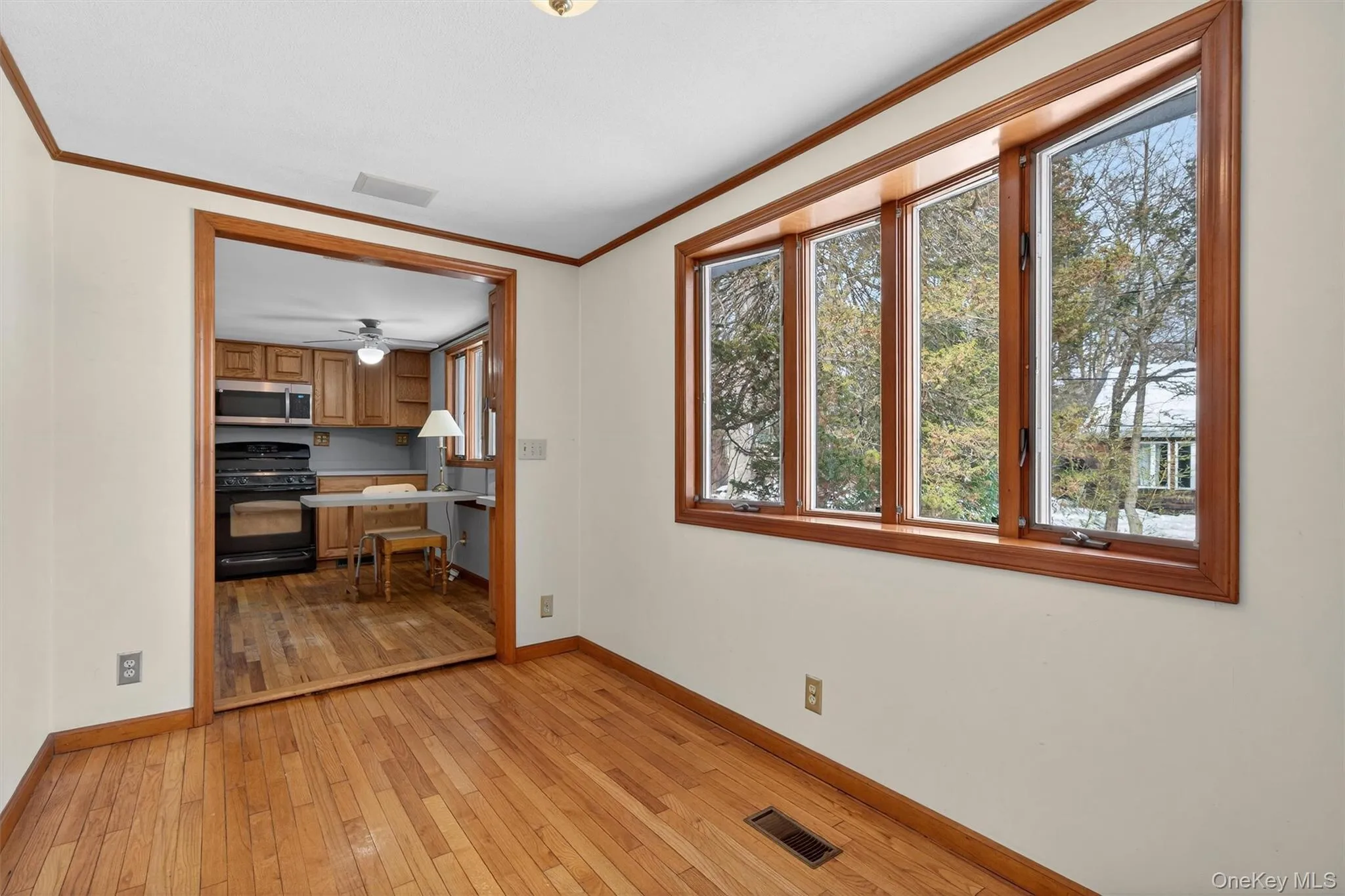 Dining room with hardwood floors Dining room with hardwood floors