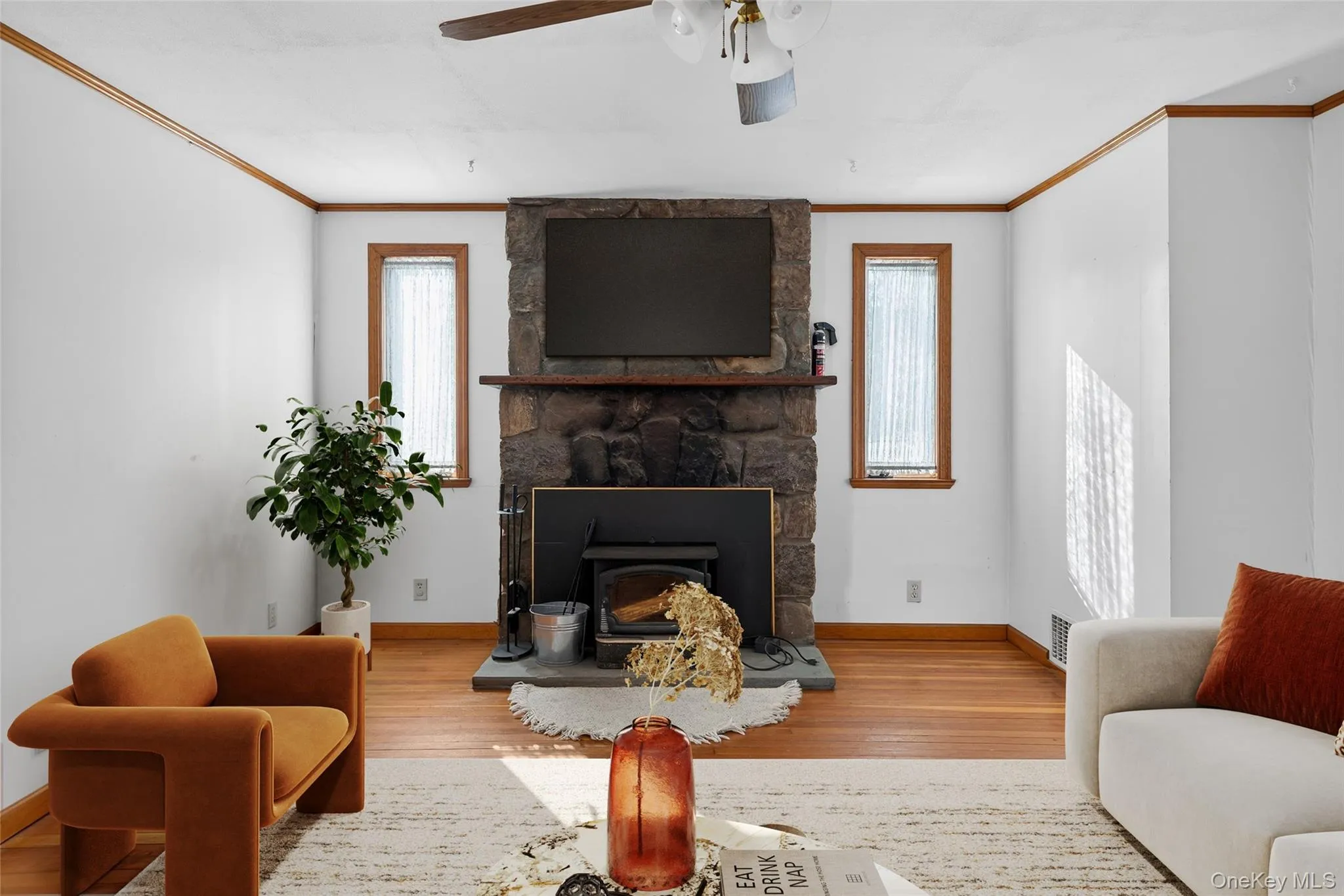 Virtually staged living room Virtually staged living room