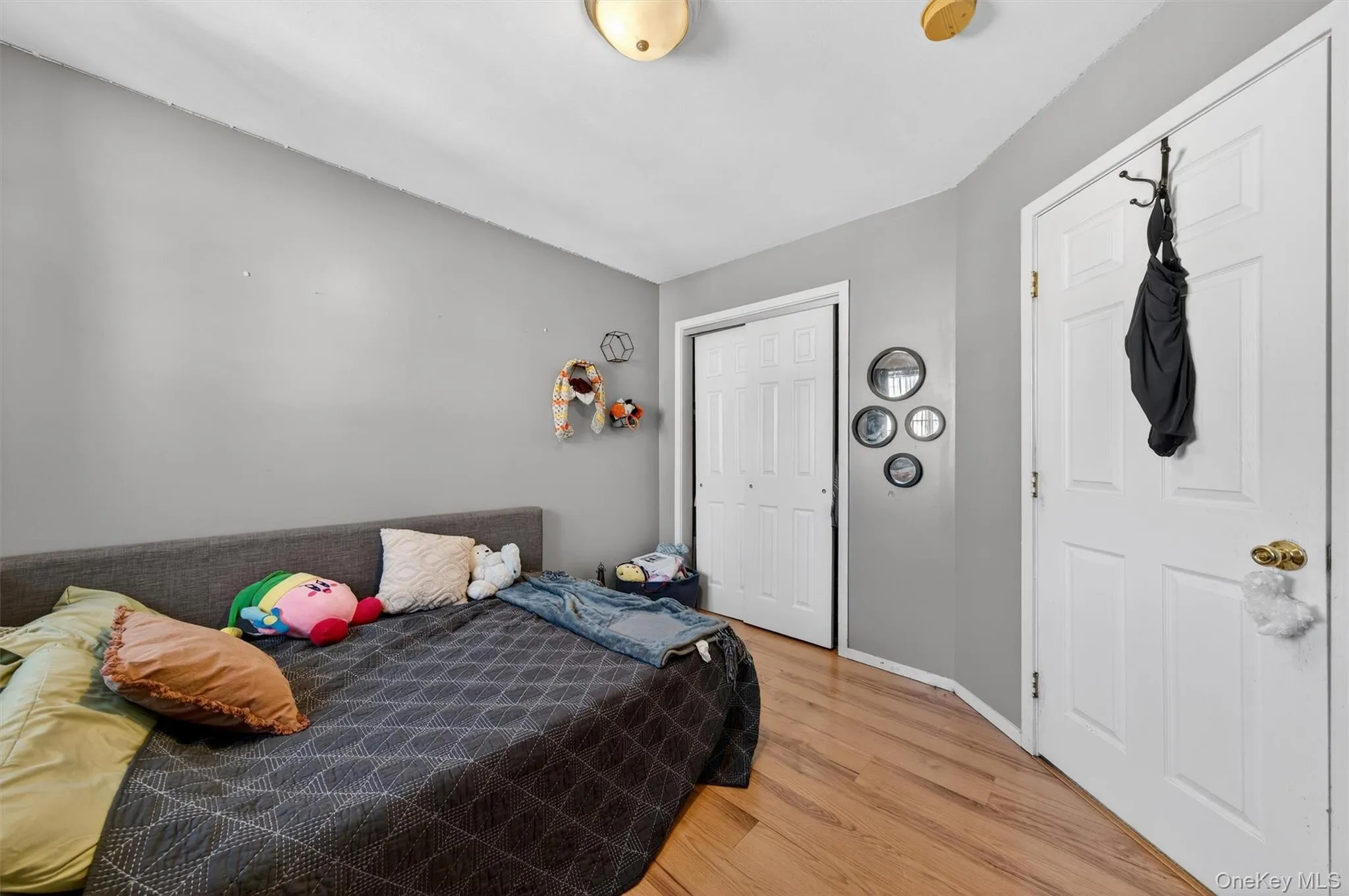 Bedroom with light wood finished floors and a closet Bedroom with light wood finished floors and a closet