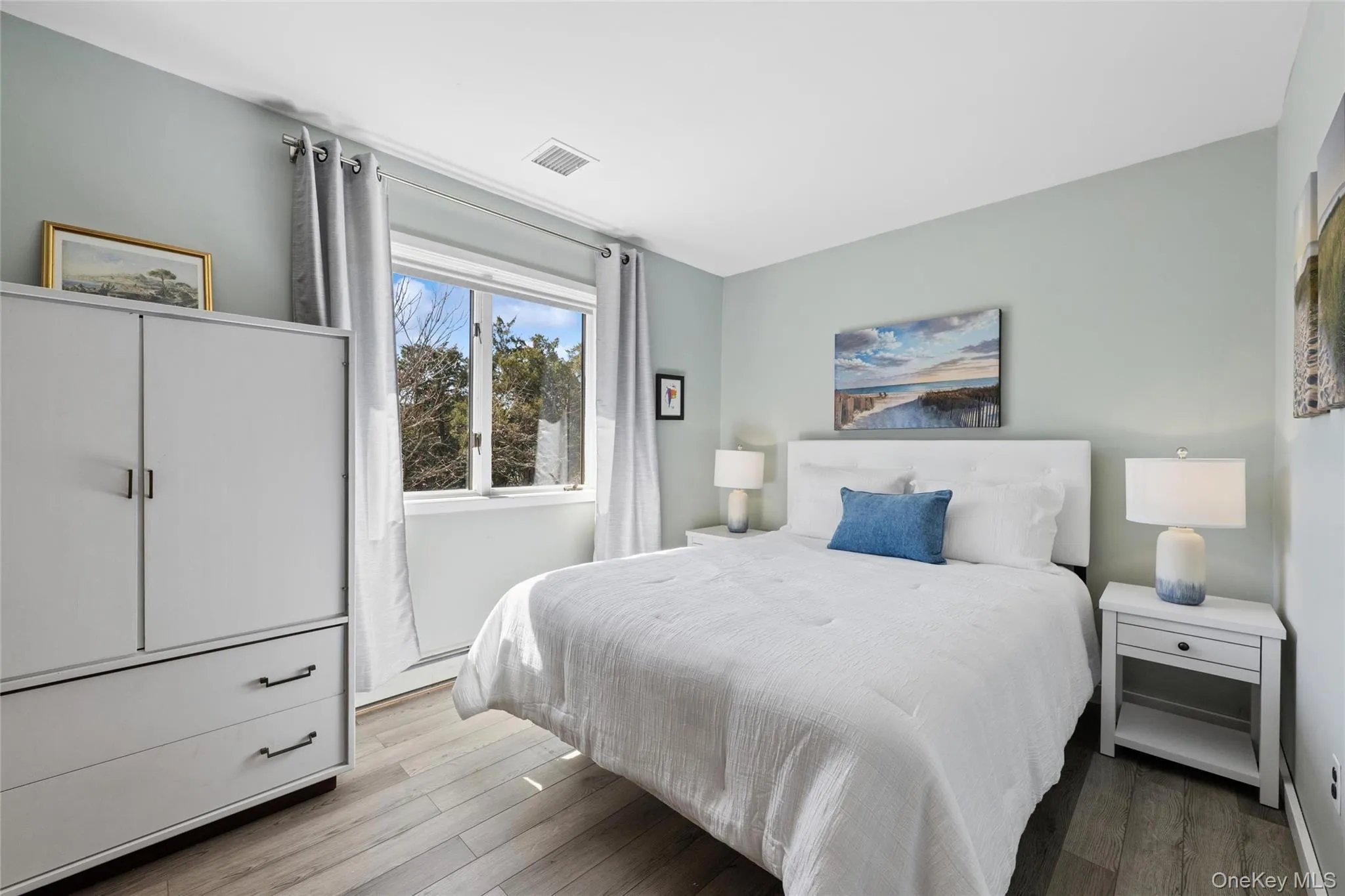 hall way bedroom with triple closet, dresser south facing window hall way bedroom with triple closet, dresser south facing window