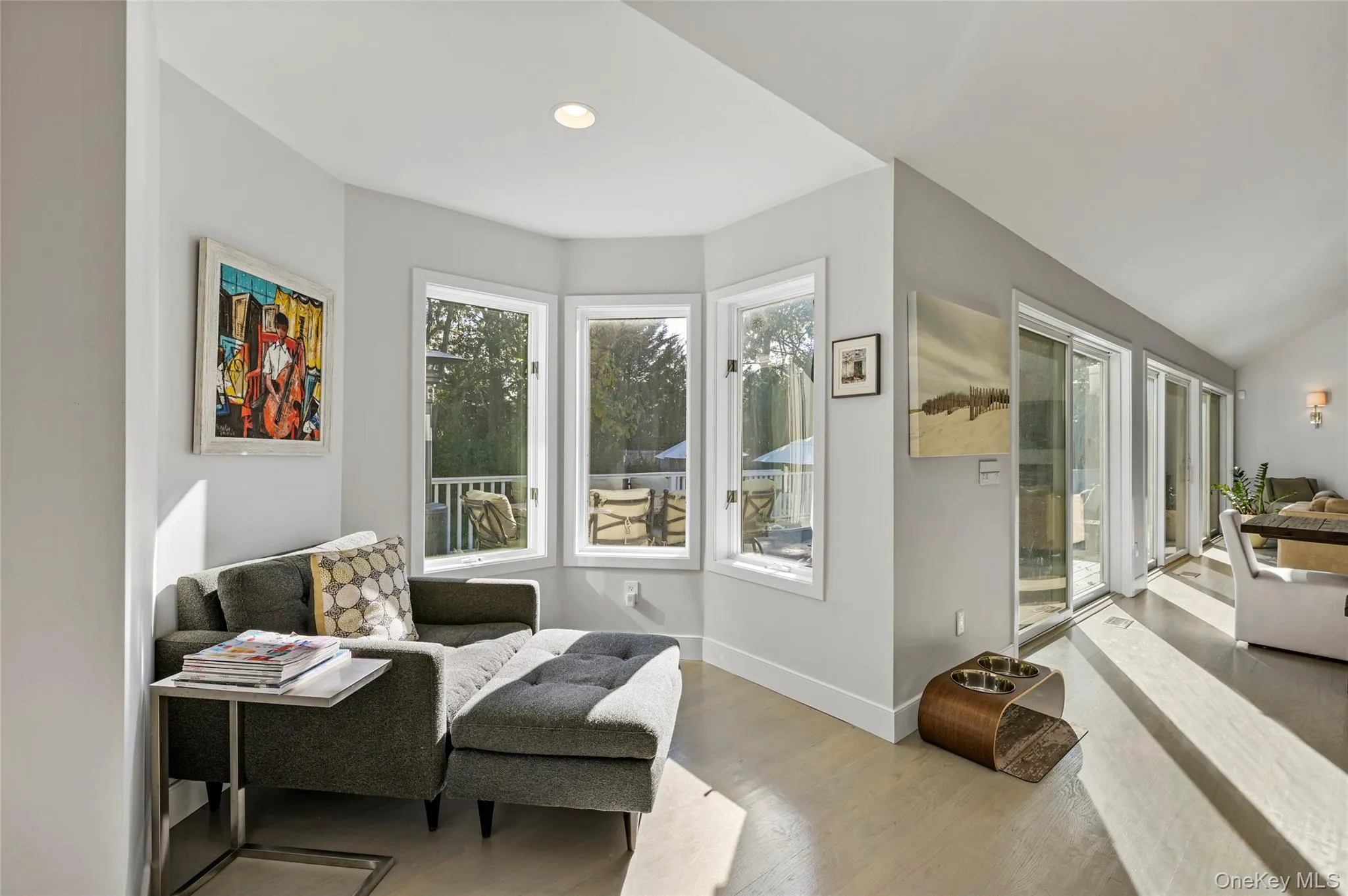 Living area featuring wood-type flooring Living area featuring wood-type flooring