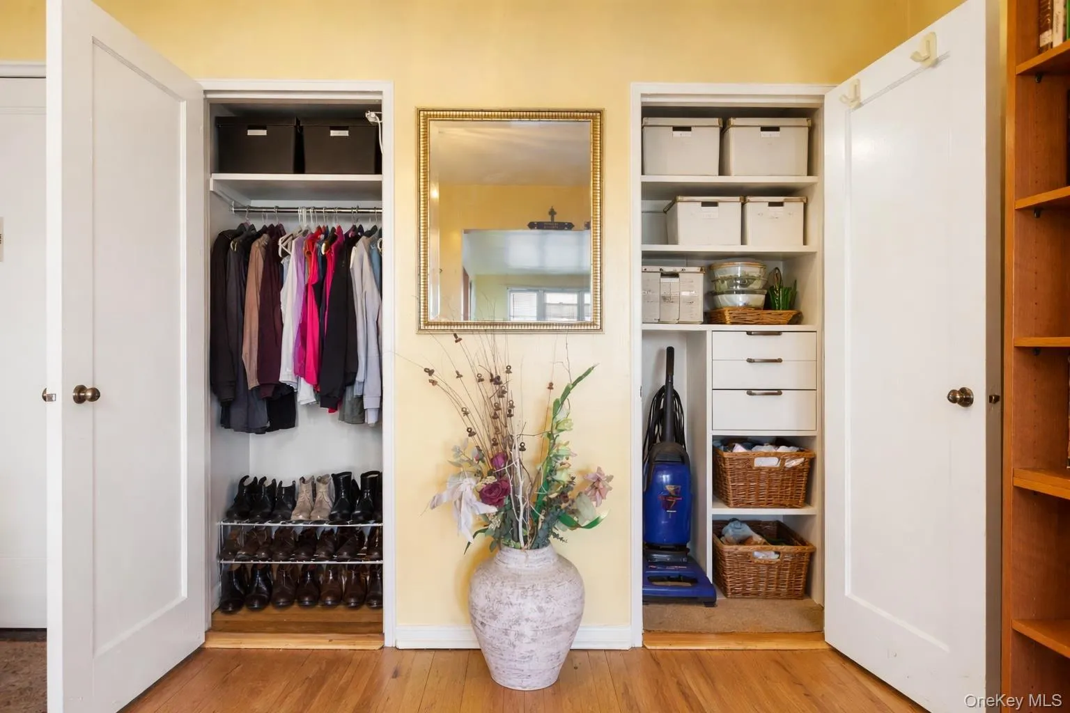 Virtual rendering of entranceway closets Virtual rendering of entranceway closets