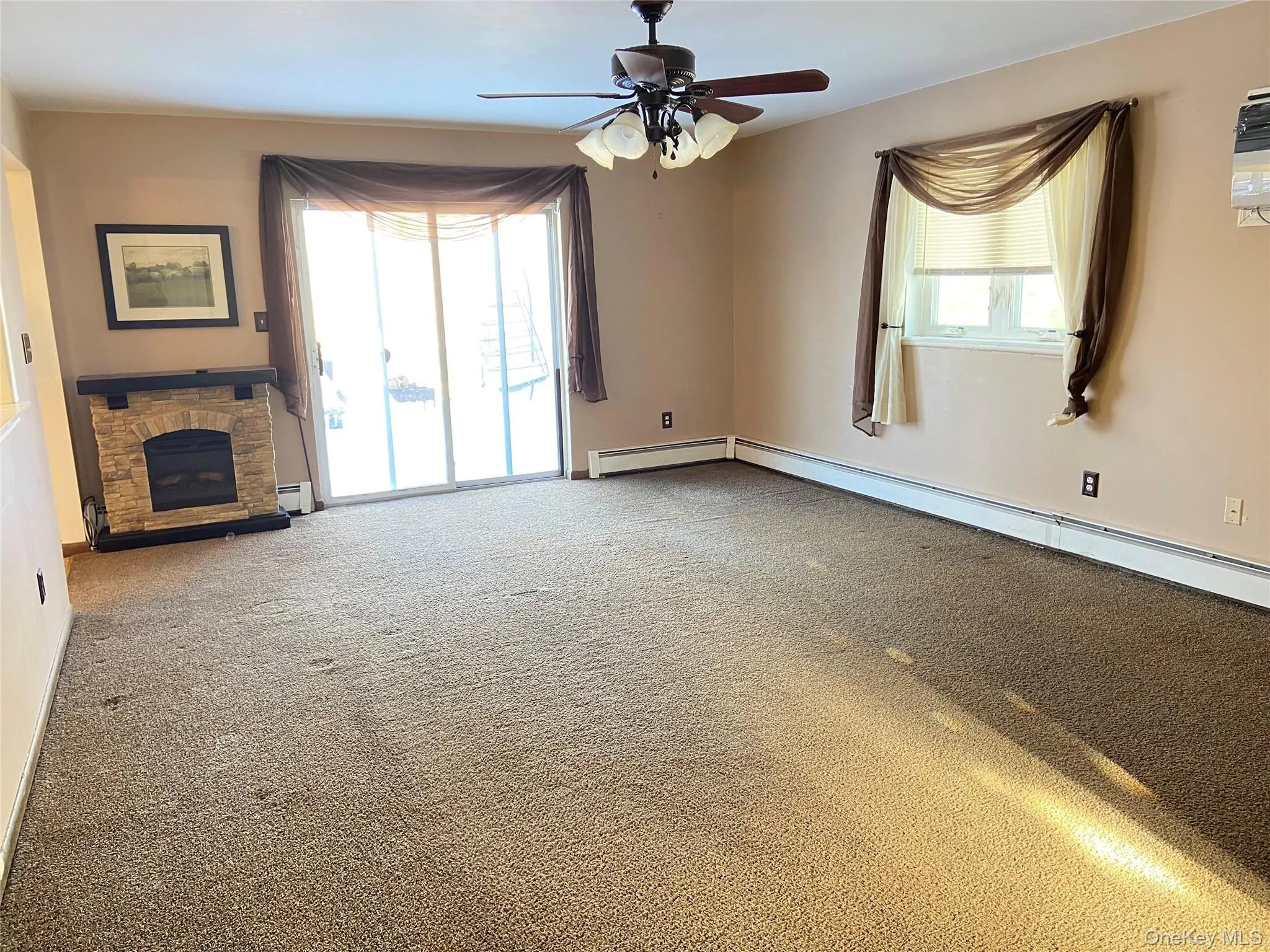 Living room with propane fireplace Living room with propane fireplace