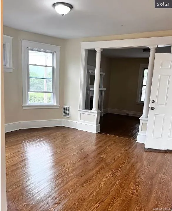 Living room with hardwood floors Living room with hardwood floors