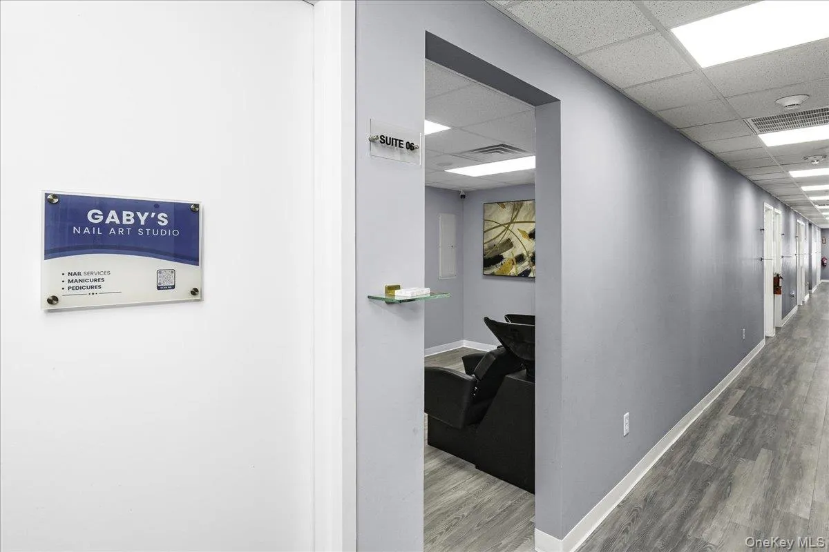 Hallway looking into hair studio suite Hallway looking into hair studio suite