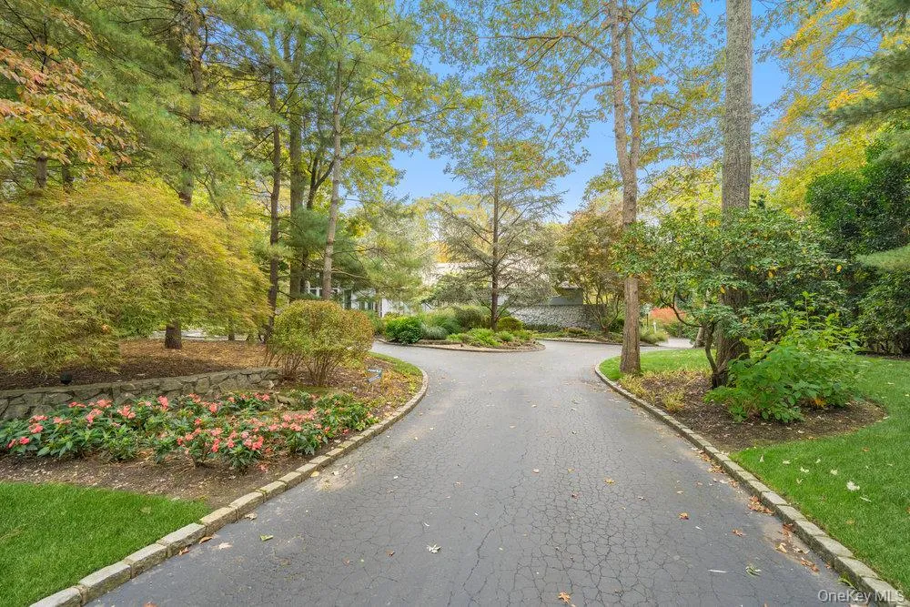 View of tree lined driveway with extensive specimen plantings View of tree lined driveway with extensive specimen plantings