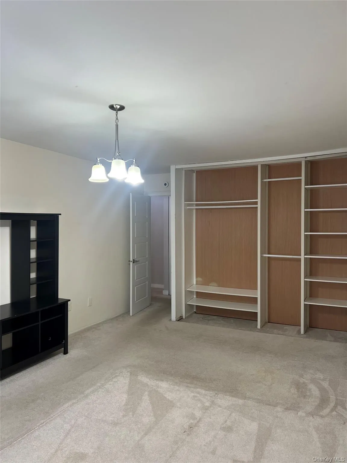 Bedroom with custom closet and carpeting Bedroom with custom closet and carpeting