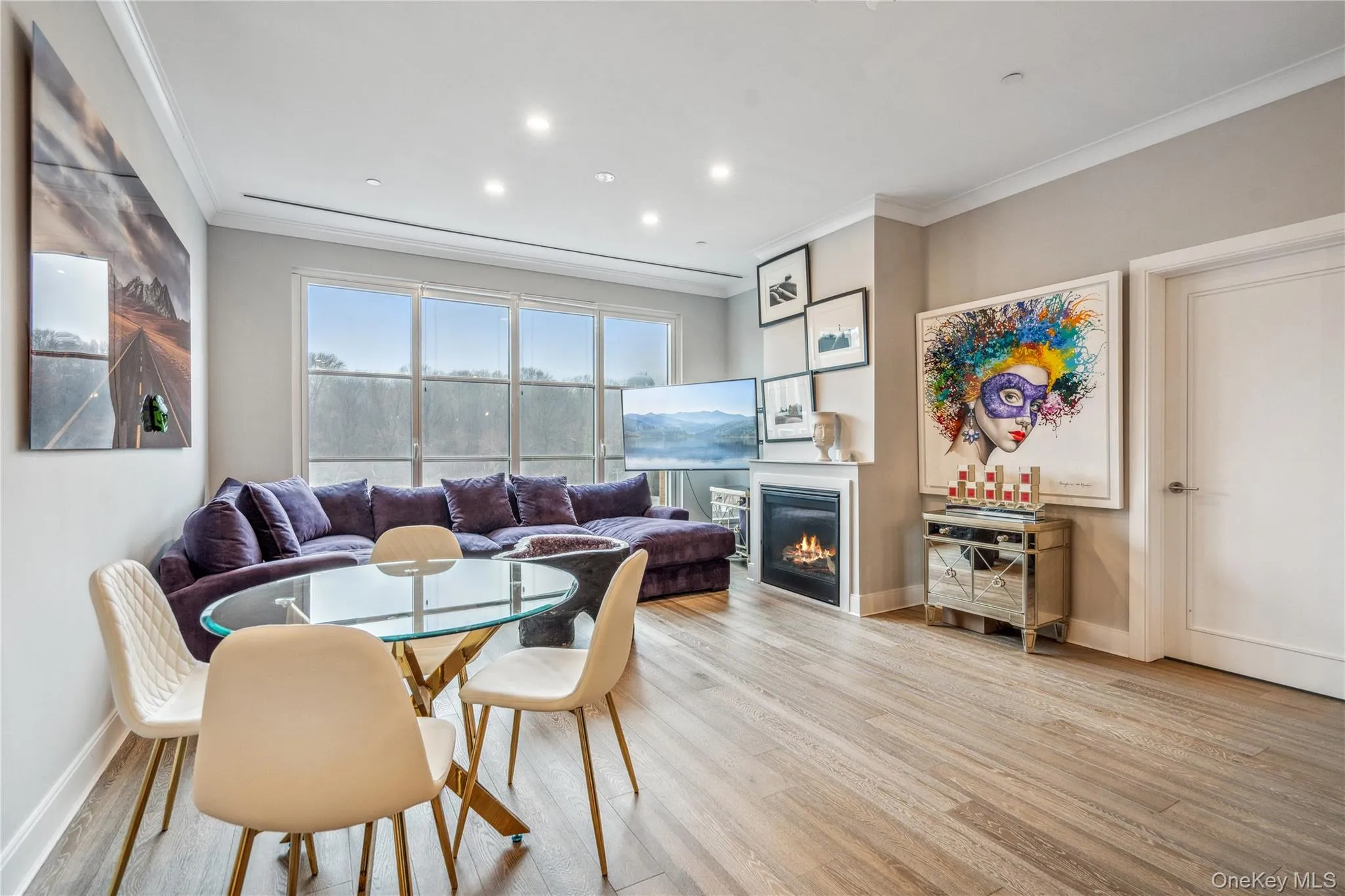 Open concept spacious living room into kitchen Open concept spacious living room into kitchen