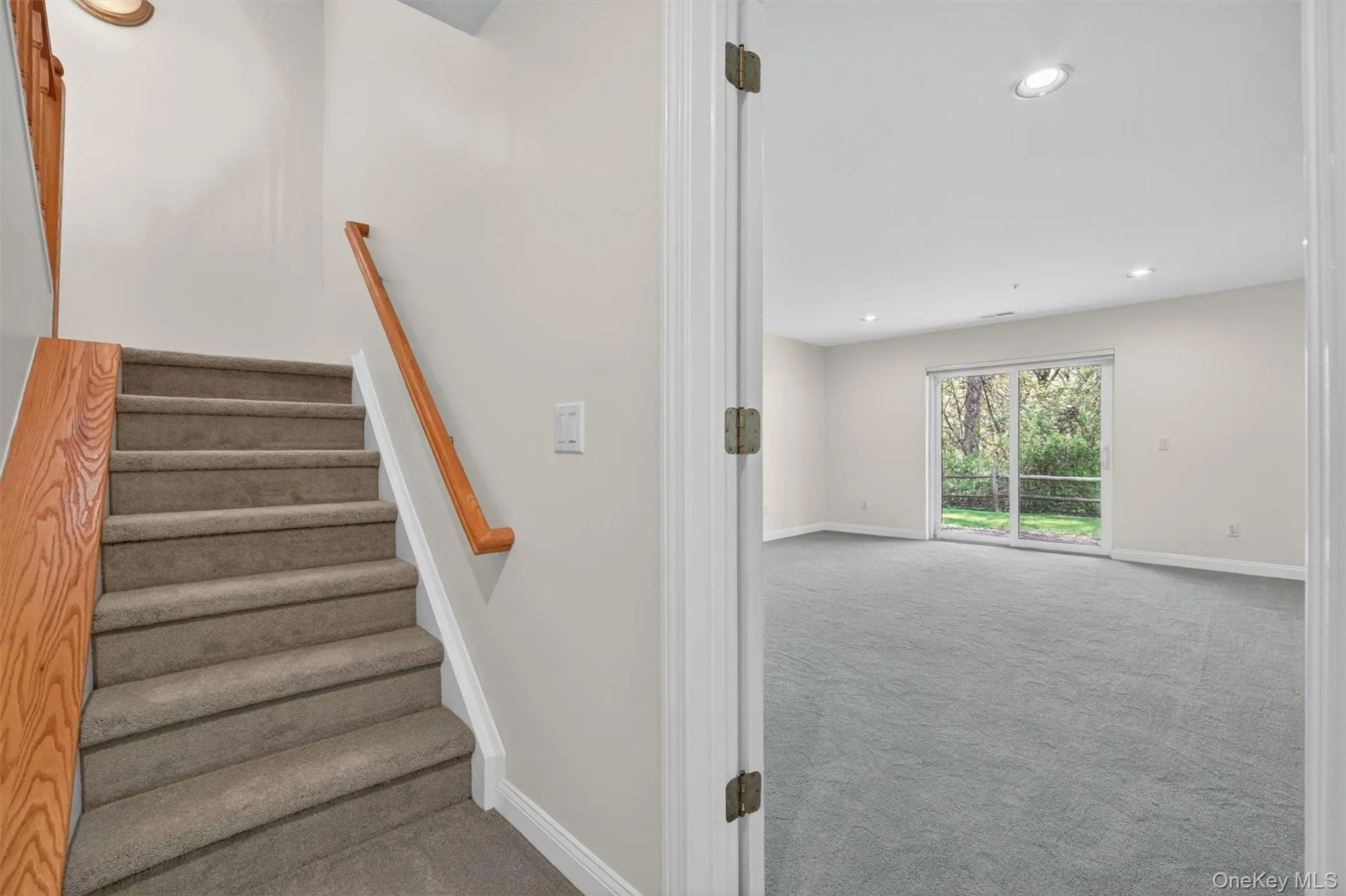 Stairs lower level to family room Stairs lower level to family room