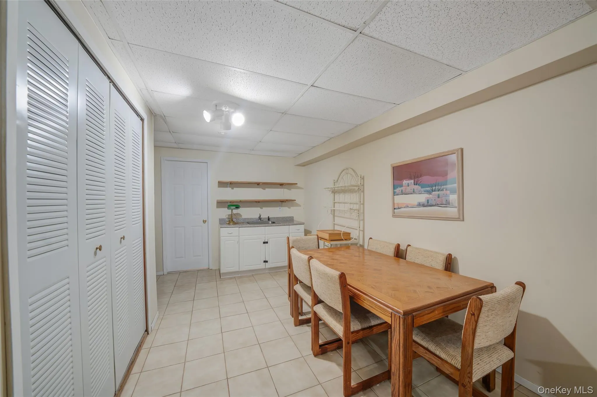 Basement with fresh neutral paint Basement with fresh neutral paint