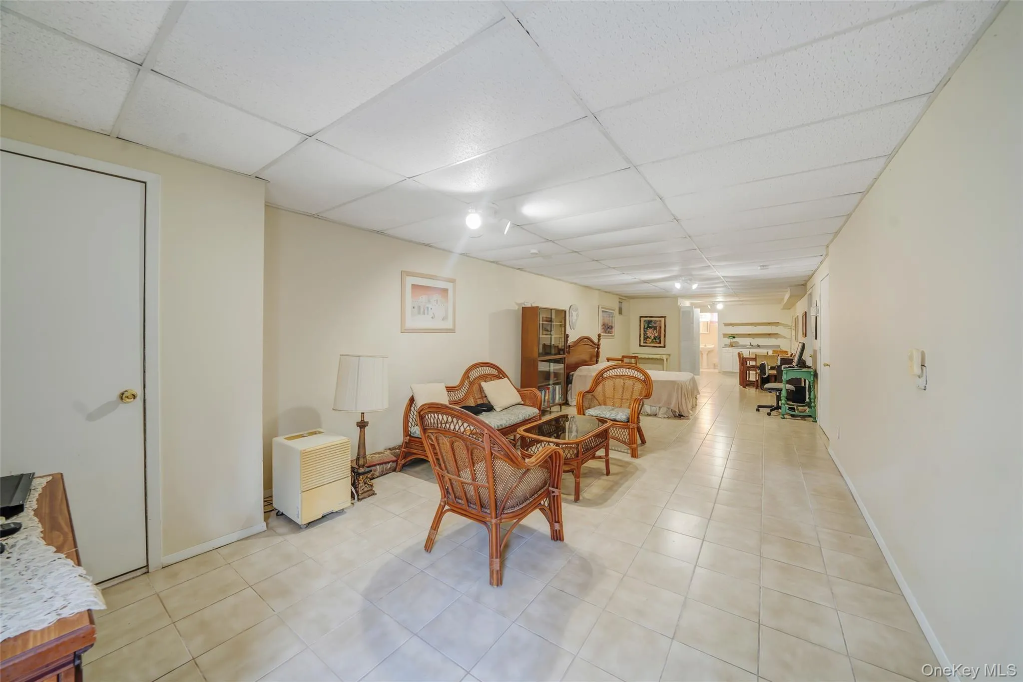 Basement with fresh neutral paint Basement with fresh neutral paint