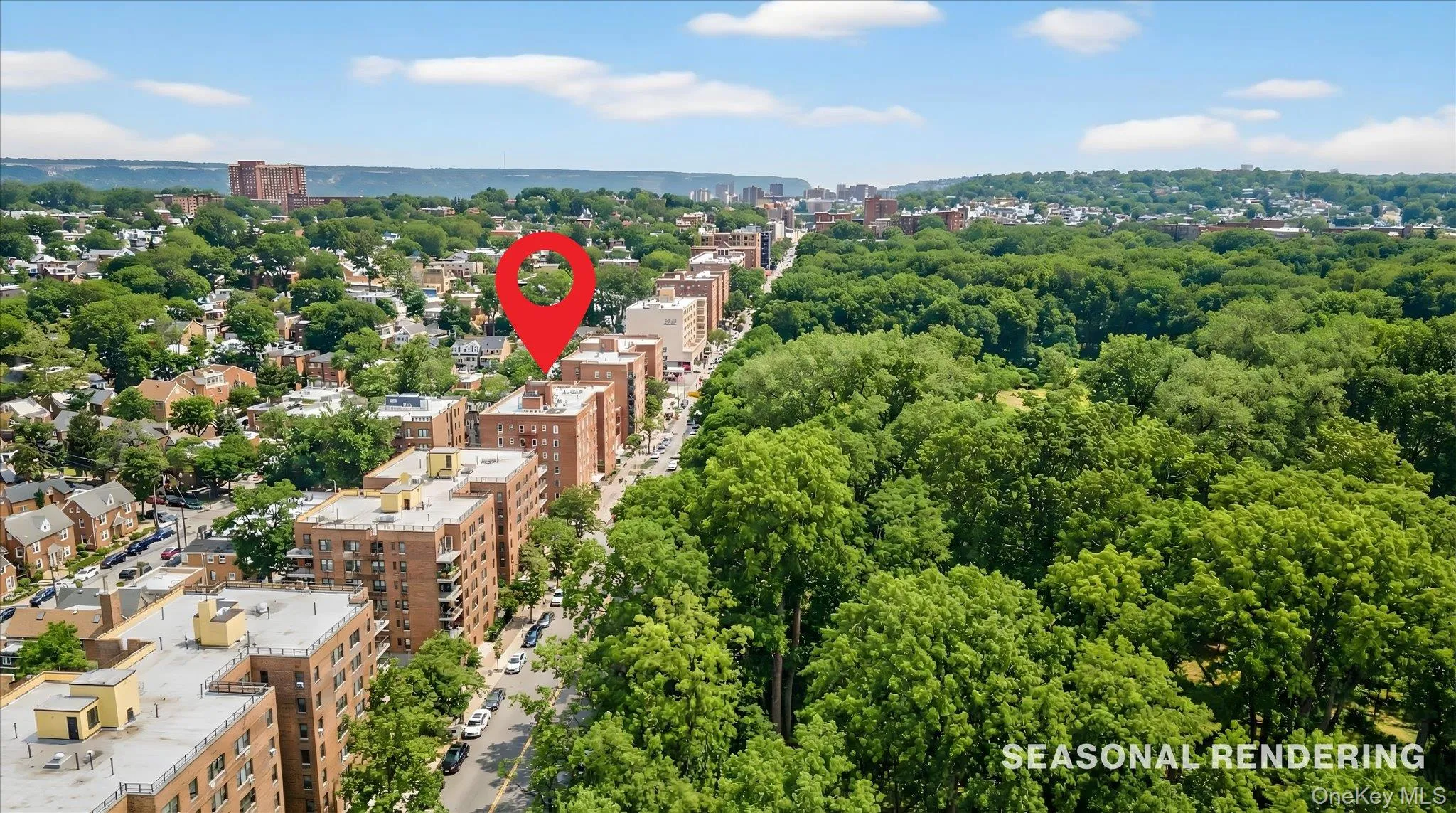 Aerial overview of property's location and Van Cortlandt Park Right across the street Aerial overview of property's location and Van Cortlandt Park Right across the street