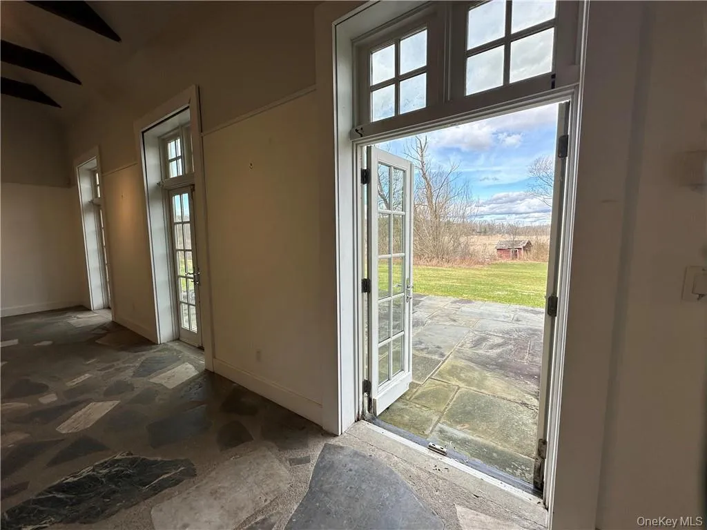 Door to the patio Door to the patio