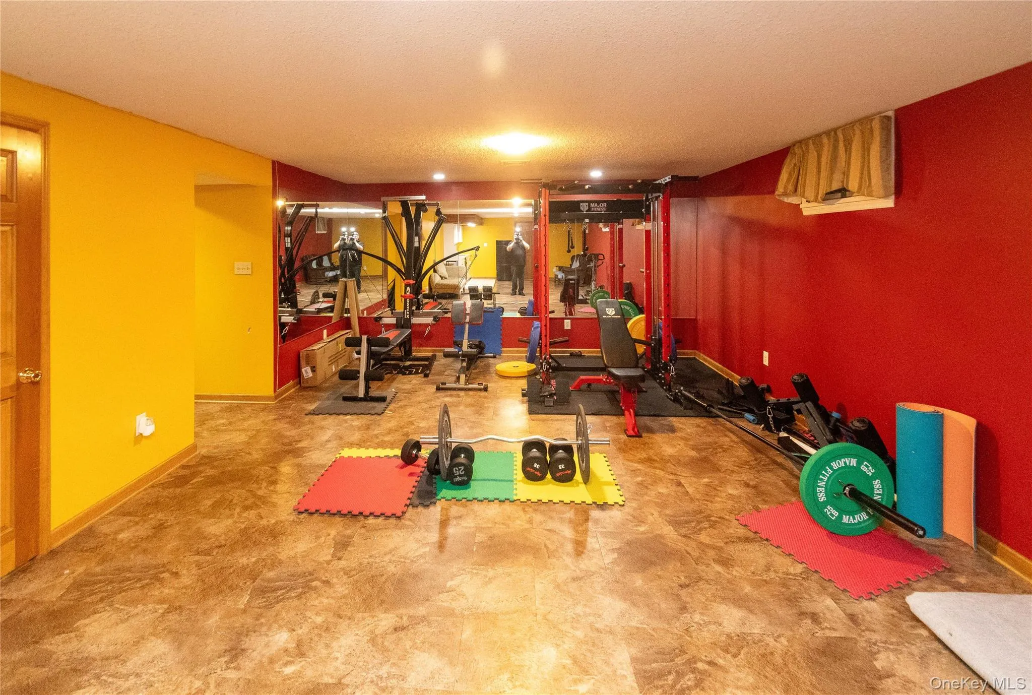 Workout area on the lower level Workout area on the lower level