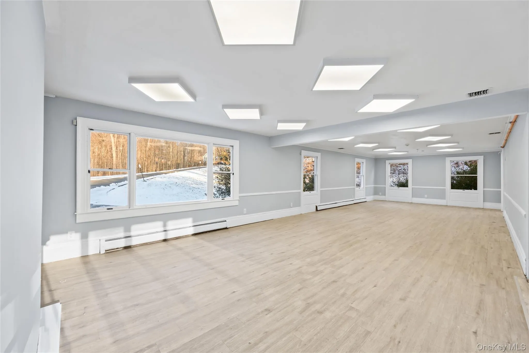 Large room previously used as lunch room Large room previously used as lunch room