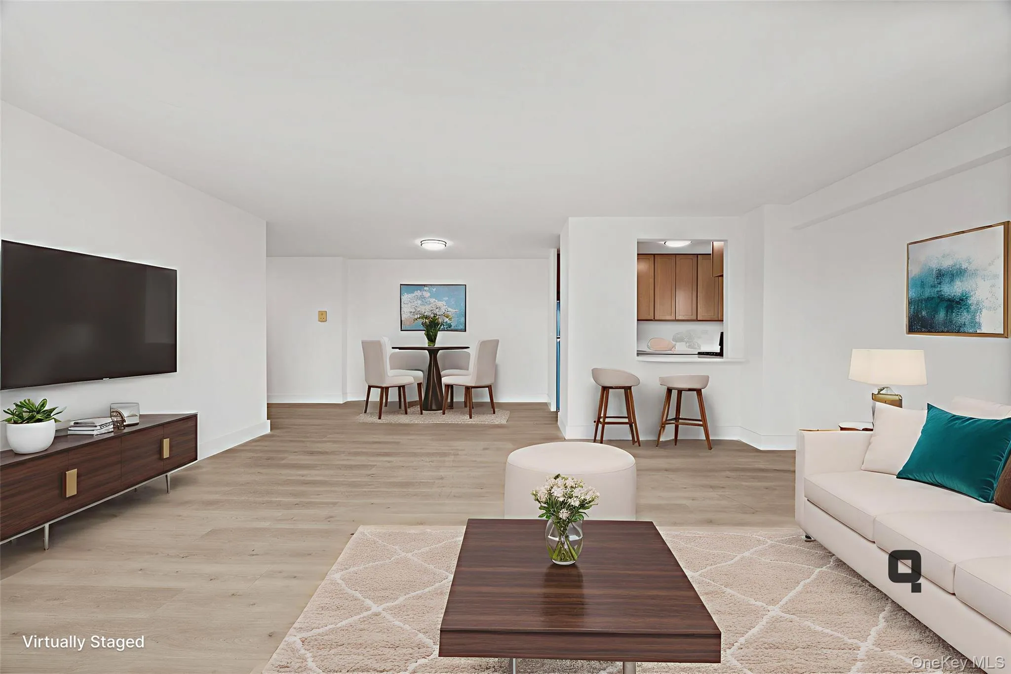 Virtually staged living room Virtually staged living room