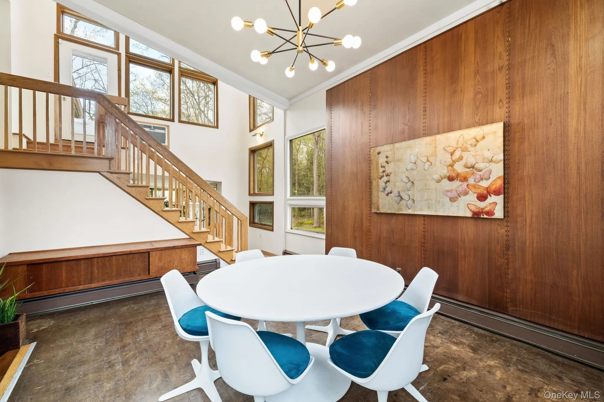 Cathedral Ceiling in Dining Room enhances your Dining Experience. Cathedral Ceiling in Dining Room enhances your Dining Experience.