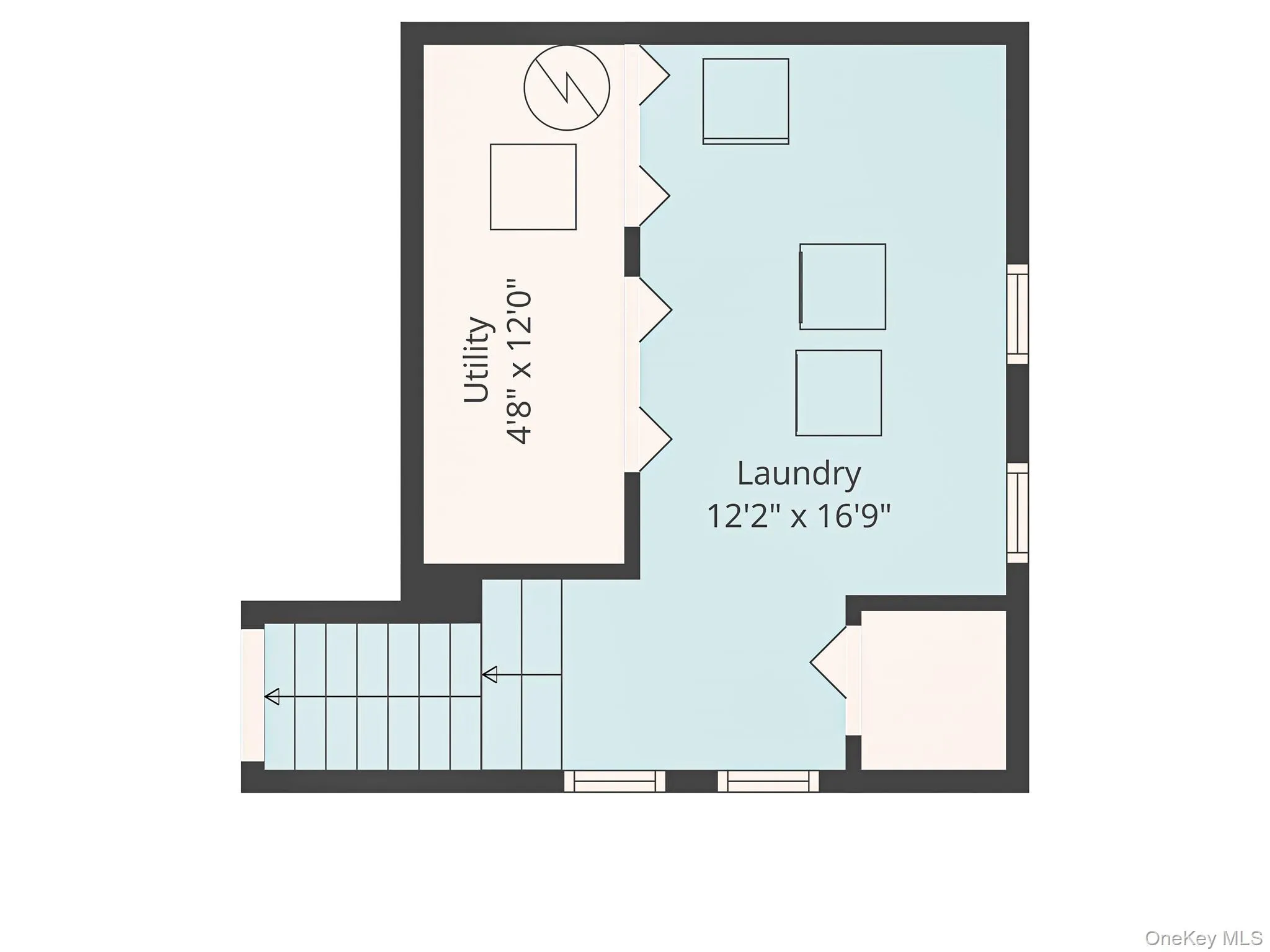 Floor Plan Basement Level w/ Laundry Room and Utility Room Storage. Floor Plan Basement Level w/ Laundry Room and Utility Room Storage.