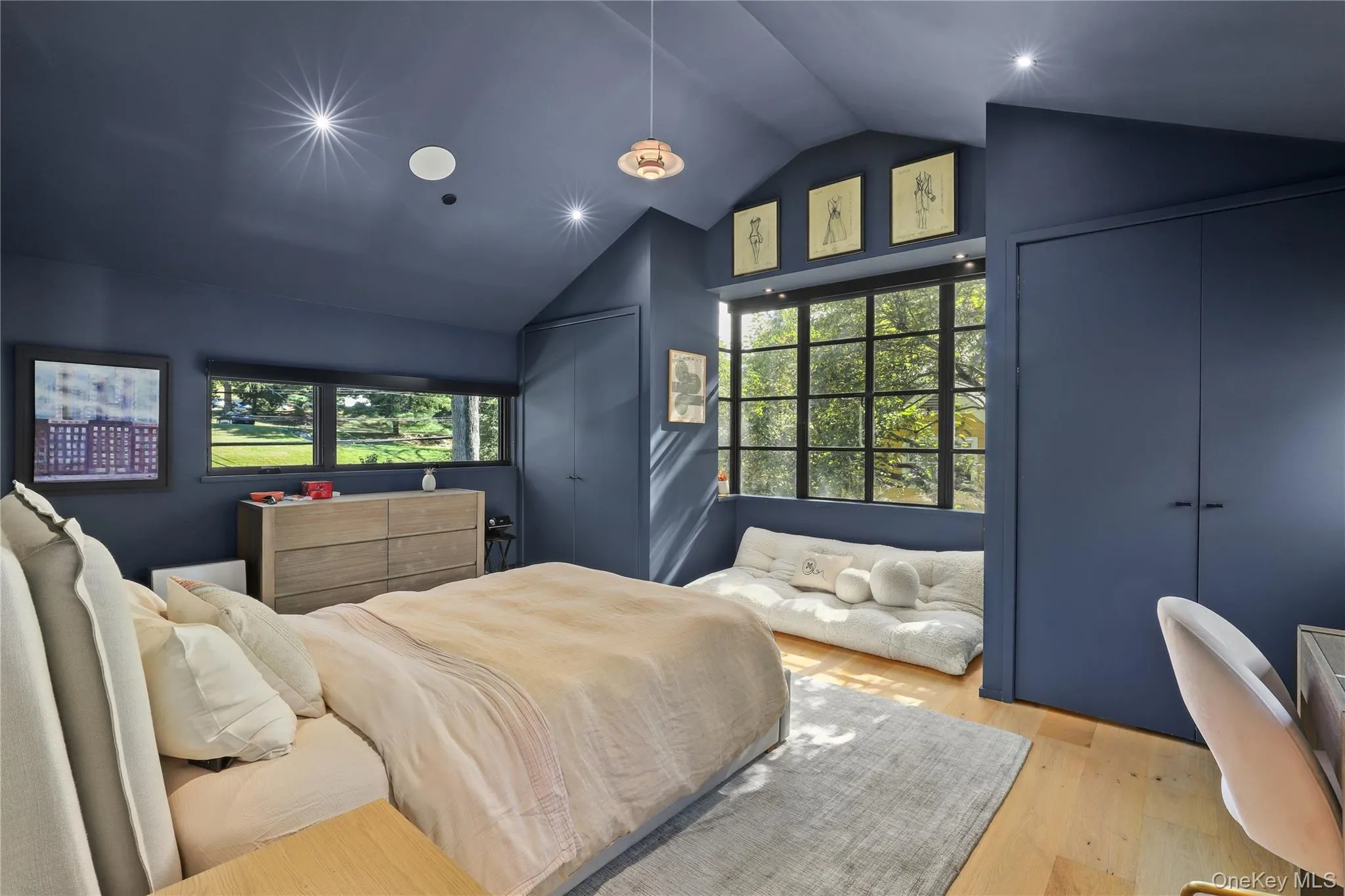 Designer Bedroom – Moody color, oversized windows with modern lines. Designer Bedroom – Moody color, oversized windows with modern lines.