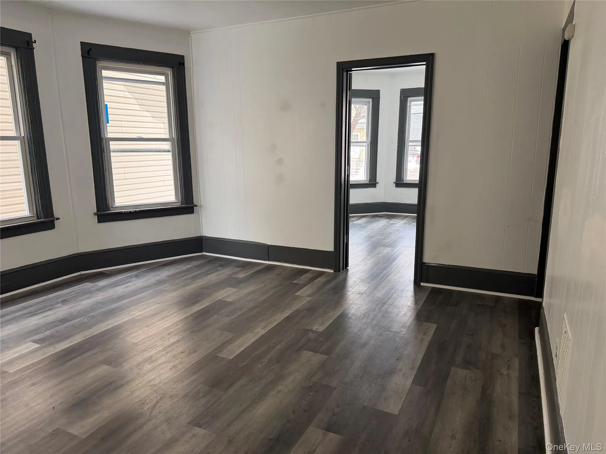 Hardwood floors with lots of windows. Hardwood floors with lots of windows.