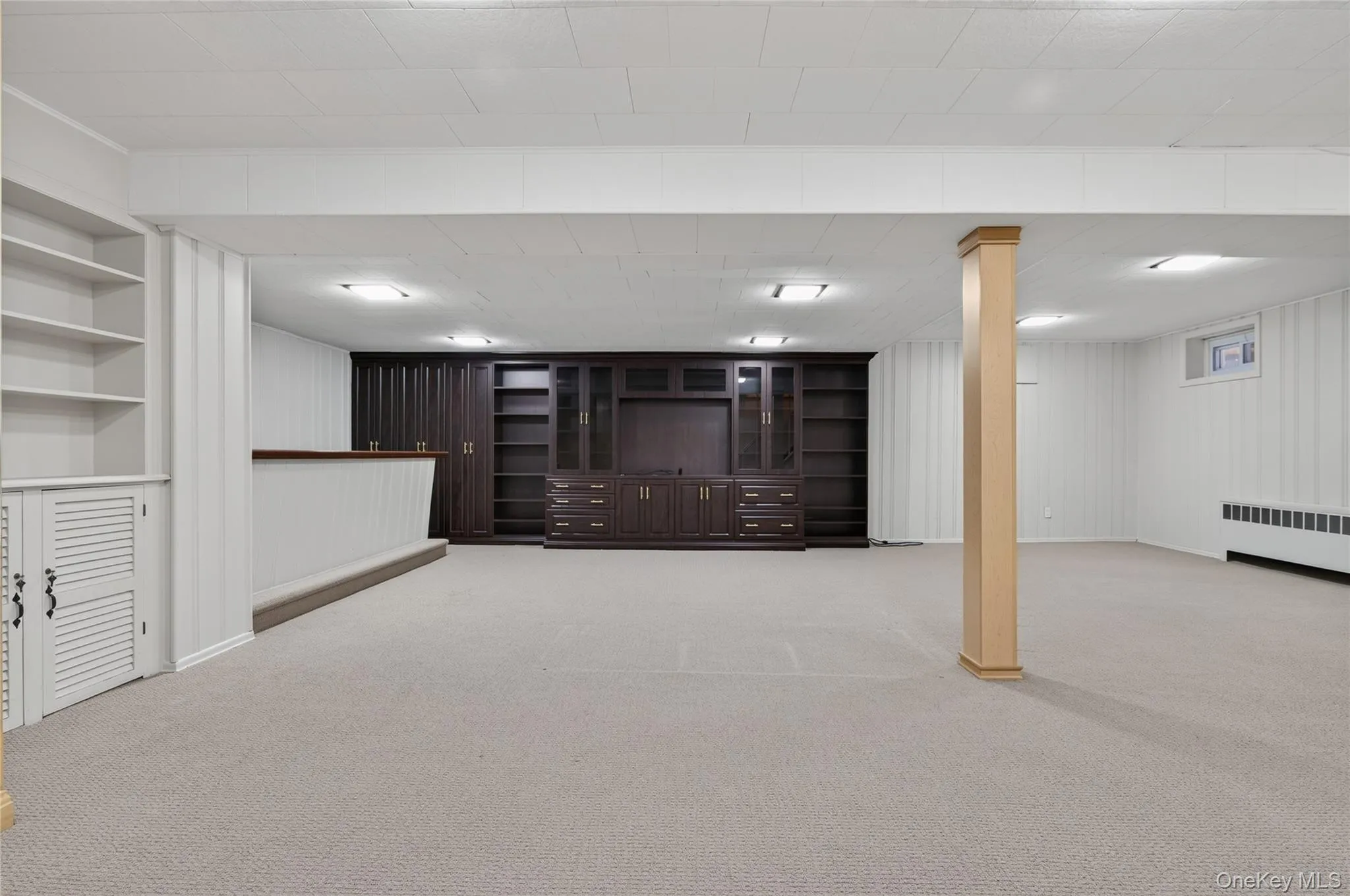 Finished Basement with beautiful builtins and lots of storage Finished Basement with beautiful builtins and lots of storage
