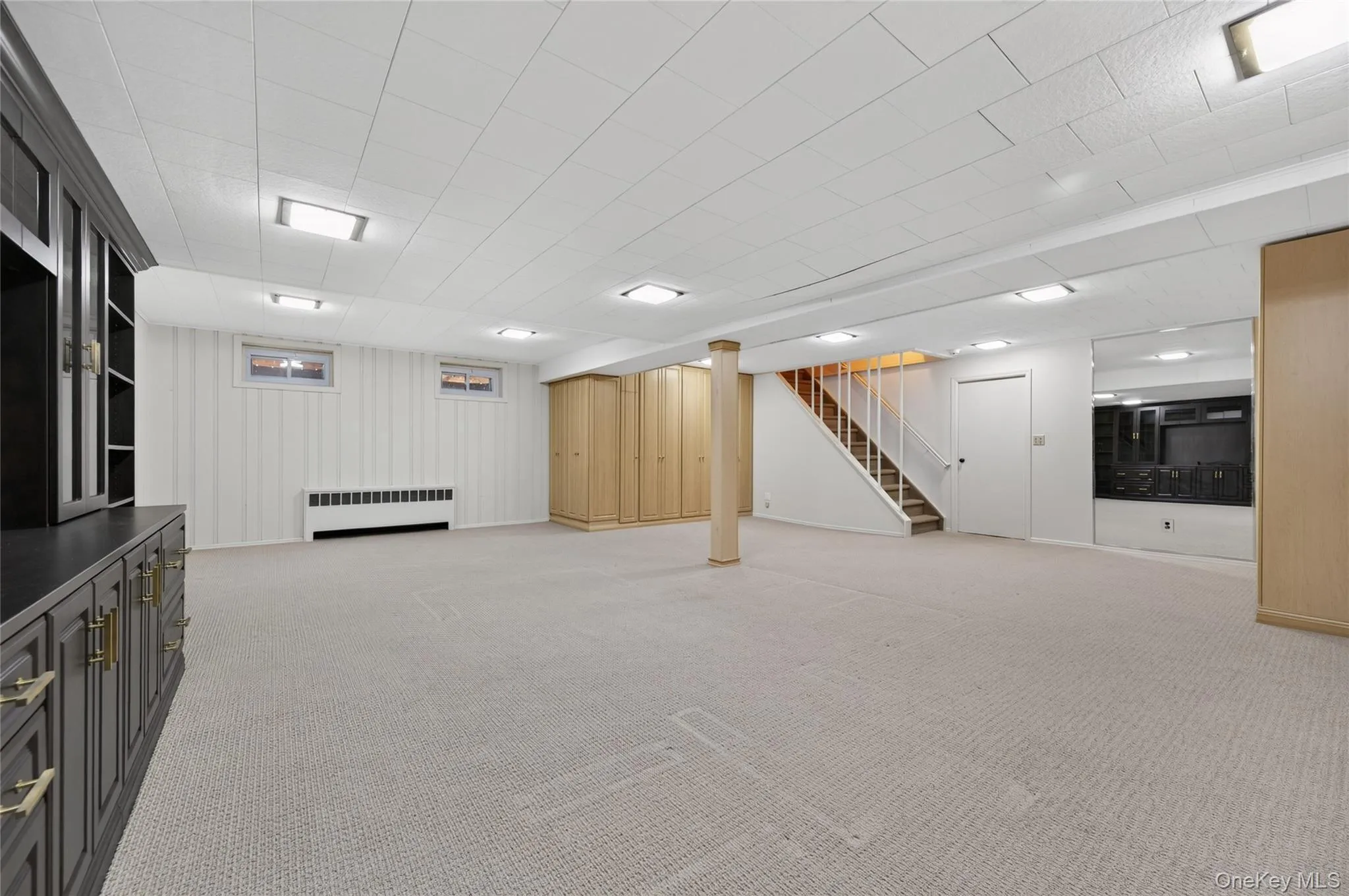 Finished Basement with beautiful builtins and lots of storage Finished Basement with beautiful builtins and lots of storage