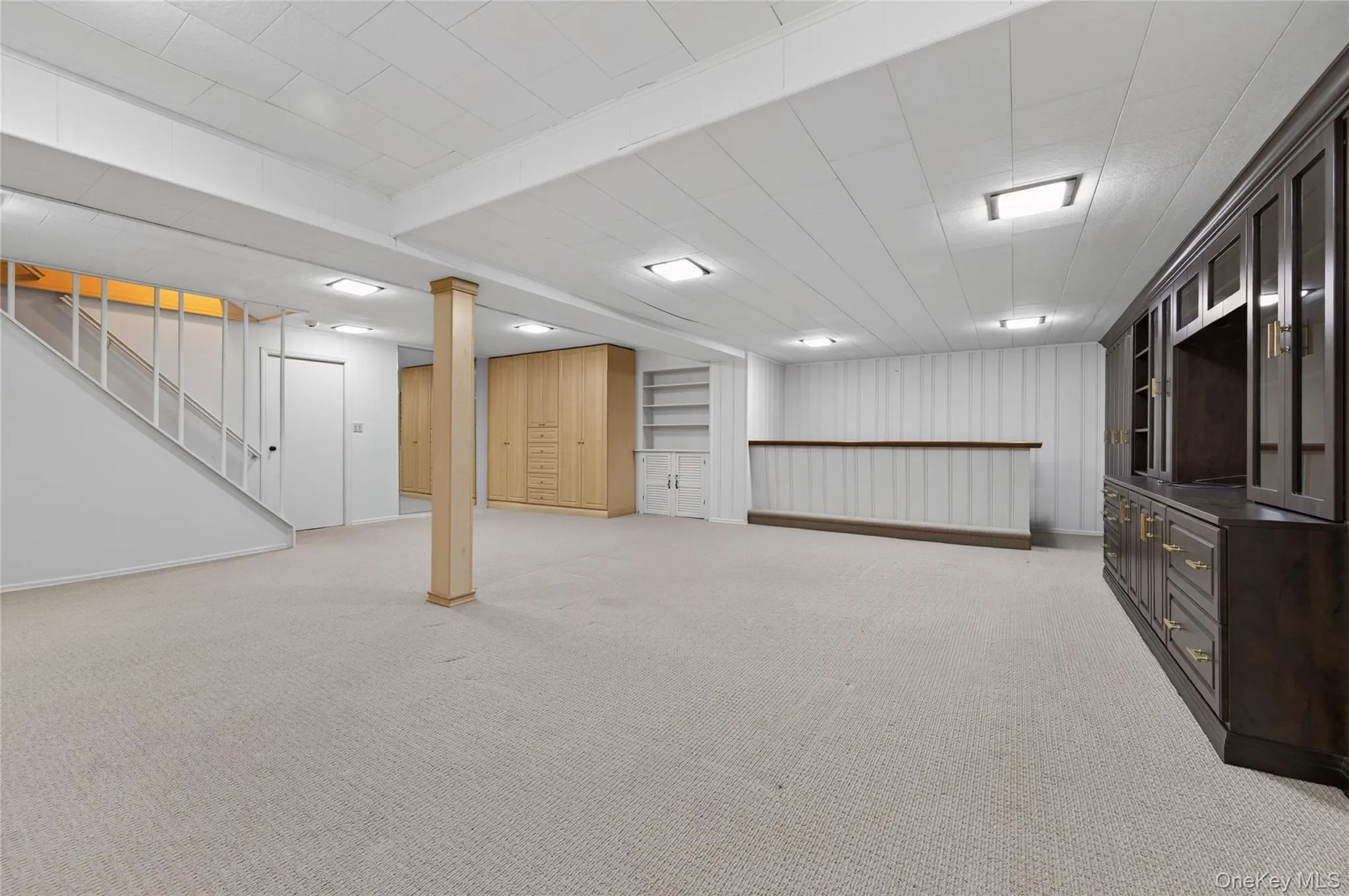Finished Basement with beautiful builtins and lots of storage Finished Basement with beautiful builtins and lots of storage
