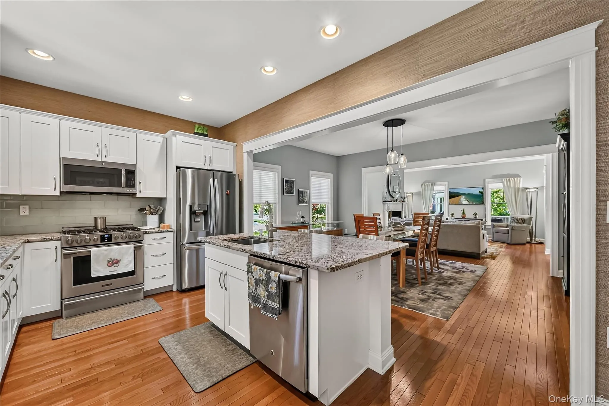 The expansive hardwood flooring is the entire first floor. The expansive hardwood flooring is the entire first floor.