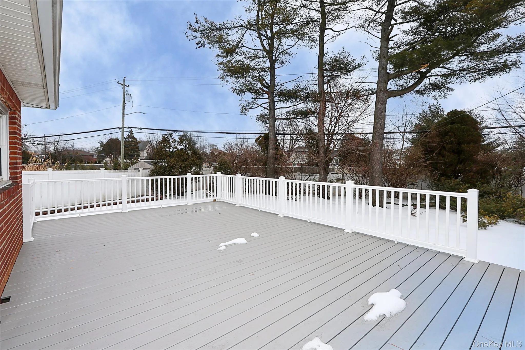Deck and backyard Deck and backyard