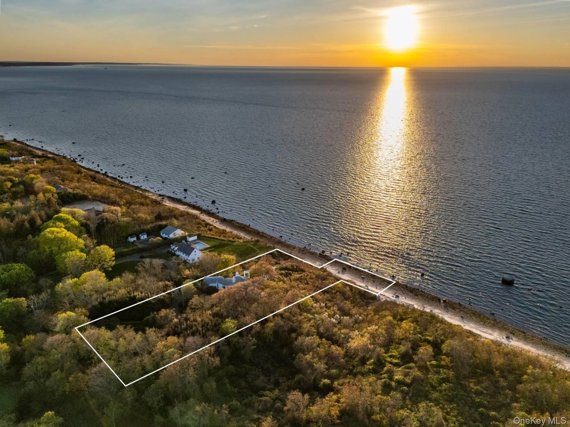 Aerial view with sunset Aerial view with sunset