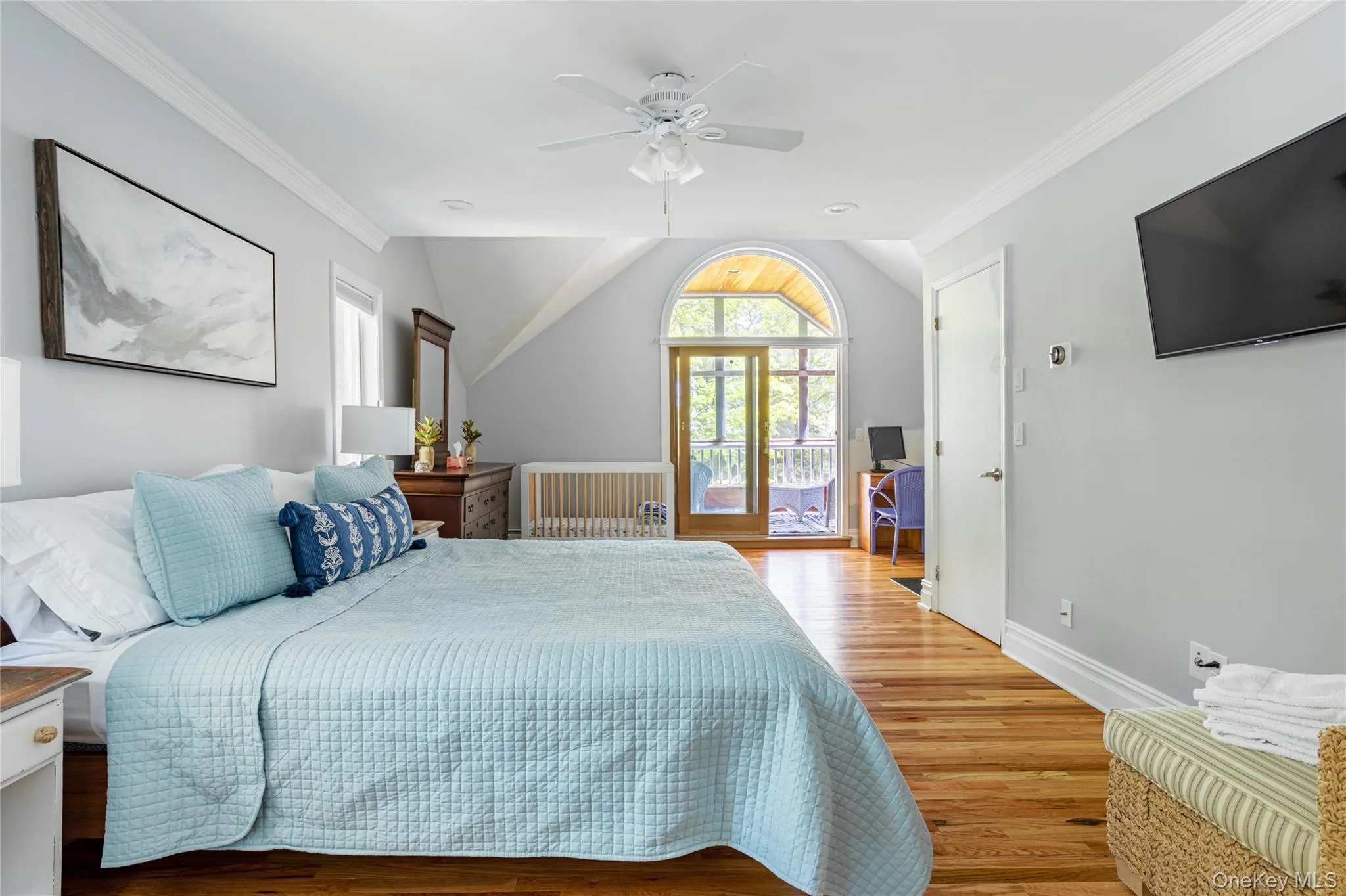 Primary with view of enclosed balcony Primary with view of enclosed balcony