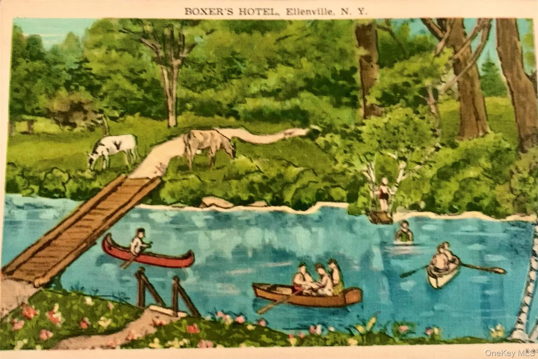 Another historic old postcard view of guest enjoying the leurenkill and outdoor life on this property! Another historic old postcard view of guest enjoying the leurenkill and outdoor life on this property!