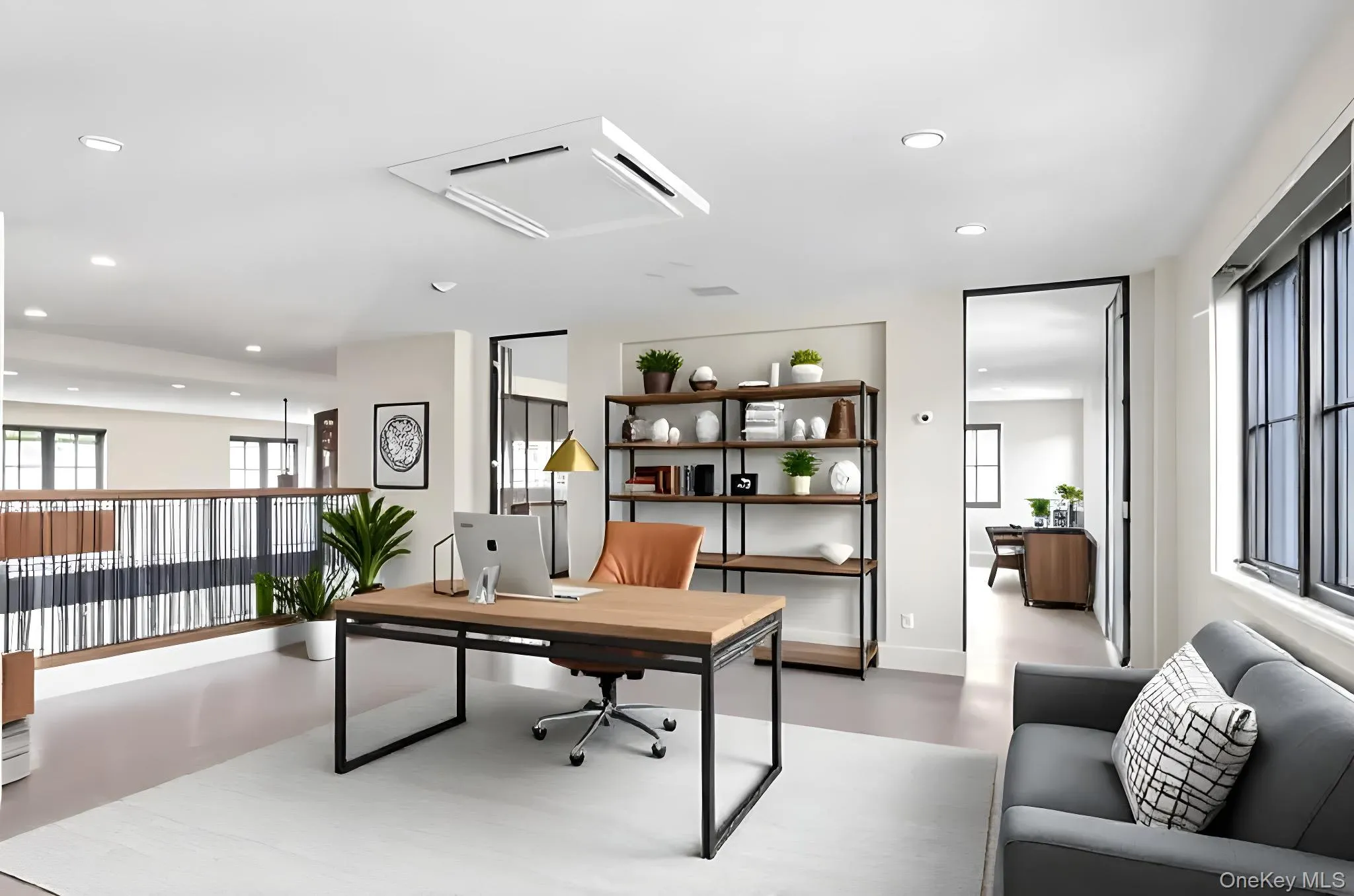 Office with recessed lighting Office with recessed lighting