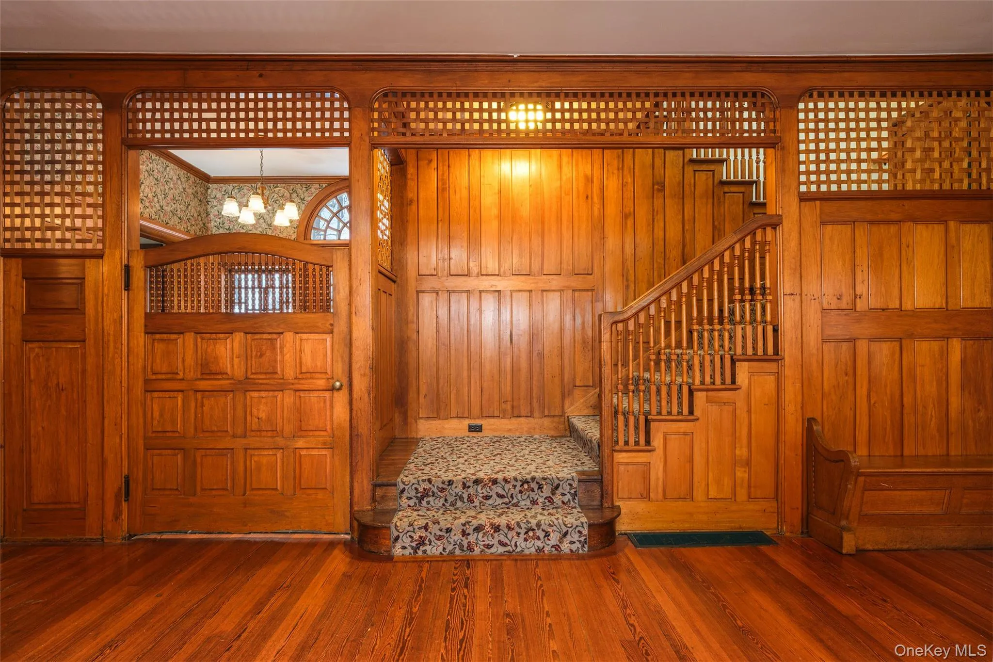 Front Parlor with view of central stairs - 6 Westridge Rd. Cooperstown Front Parlor with view of central stairs - 6 Westridge Rd. Cooperstown