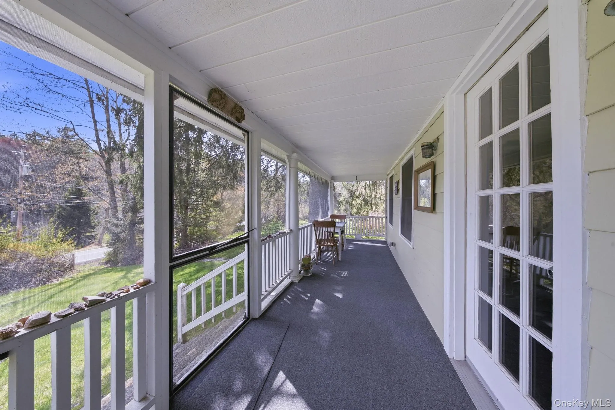 Screened in front porch Screened in front porch