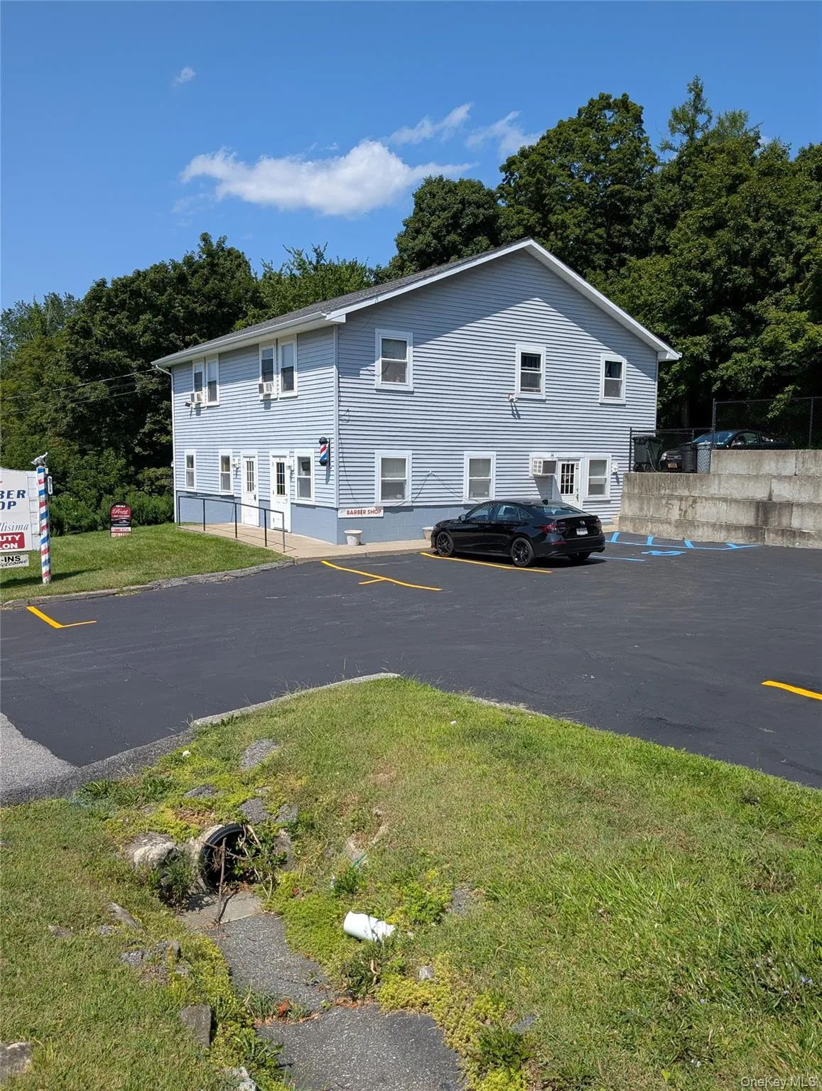 View from Route 22 with newly paved and designated parking View from Route 22 with newly paved and designated parking
