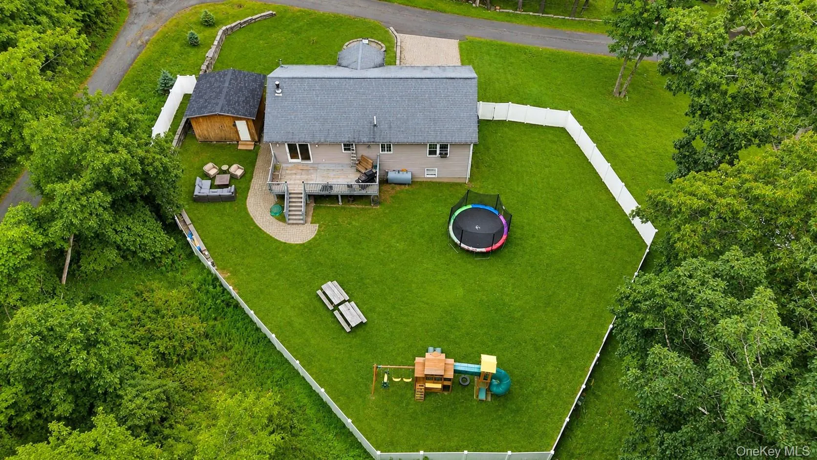 Aerial view of back yard Aerial view of back yard