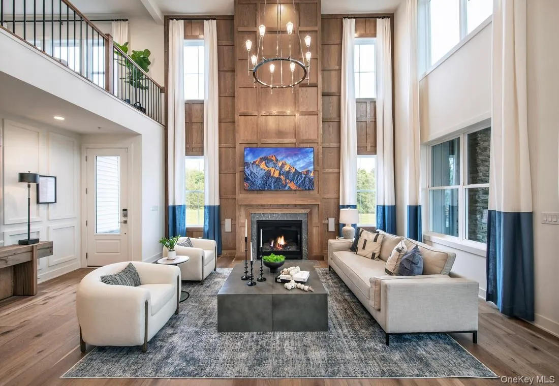 Great Room with wood fireplace Great Room with wood fireplace
