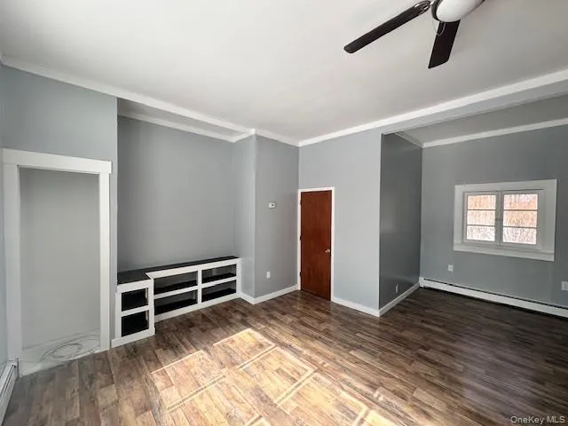ceiling fan, and baseboard heating ceiling fan, and baseboard heating