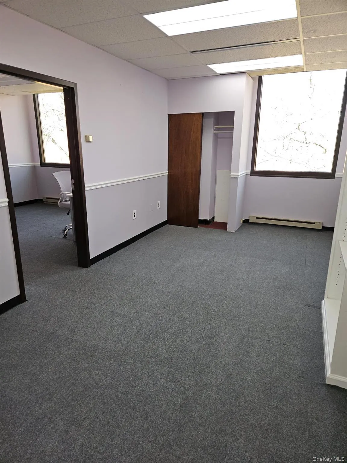 Two offices, closet storage, quiet location, preserve view from large windows. Two offices, closet storage, quiet location, preserve view from large windows.