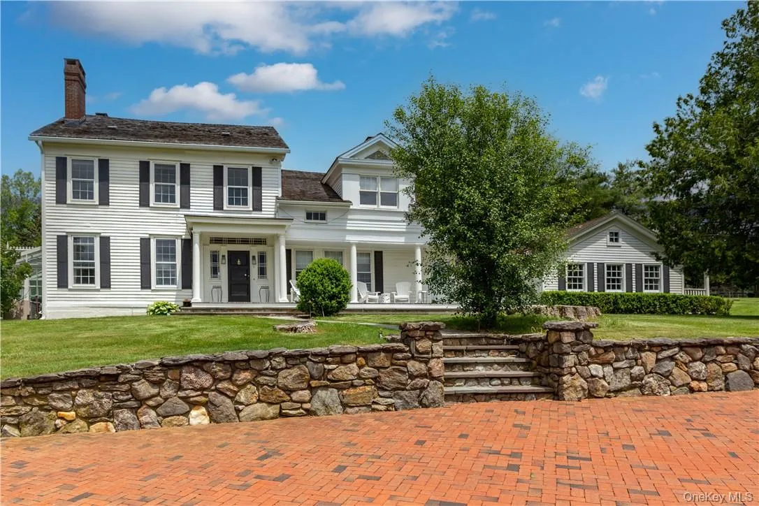 The stunning equine compound is presided over by a circa 1860 main estate masterfully renovated boasting 3,942 SF, 4 bedroom, 5 bathrooms, 11 rooms over three floors. The stunning equine compound is presided over by a circa 1860 main estate masterfully renovated boasting 3,942 SF, 4 bedroom, 5 bathrooms, 11 rooms over three floors.