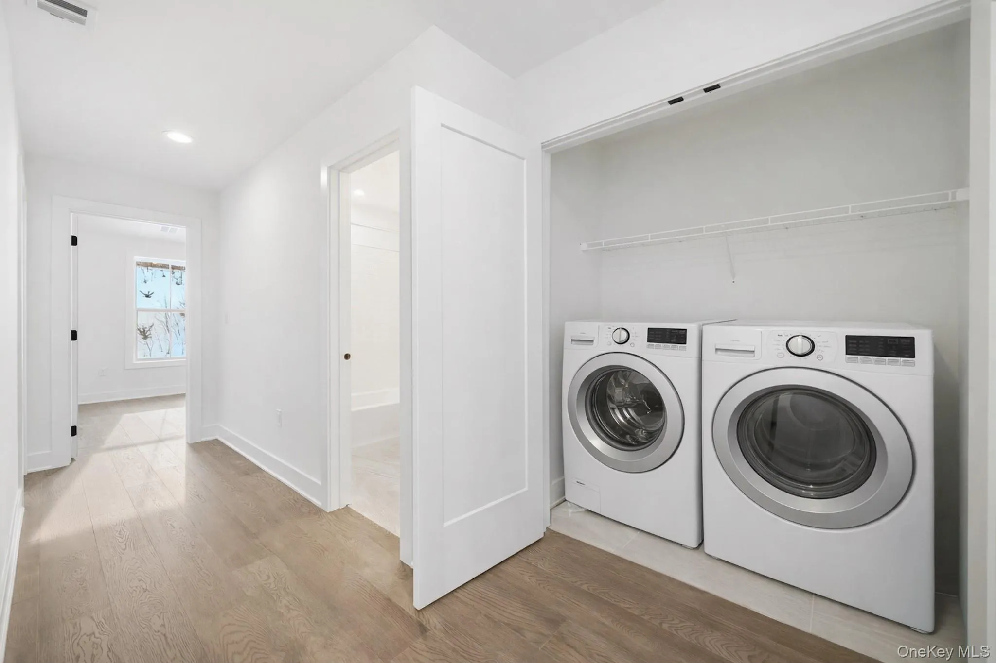 Laundry hookup on second floor next to bedrooms Laundry hookup on second floor next to bedrooms