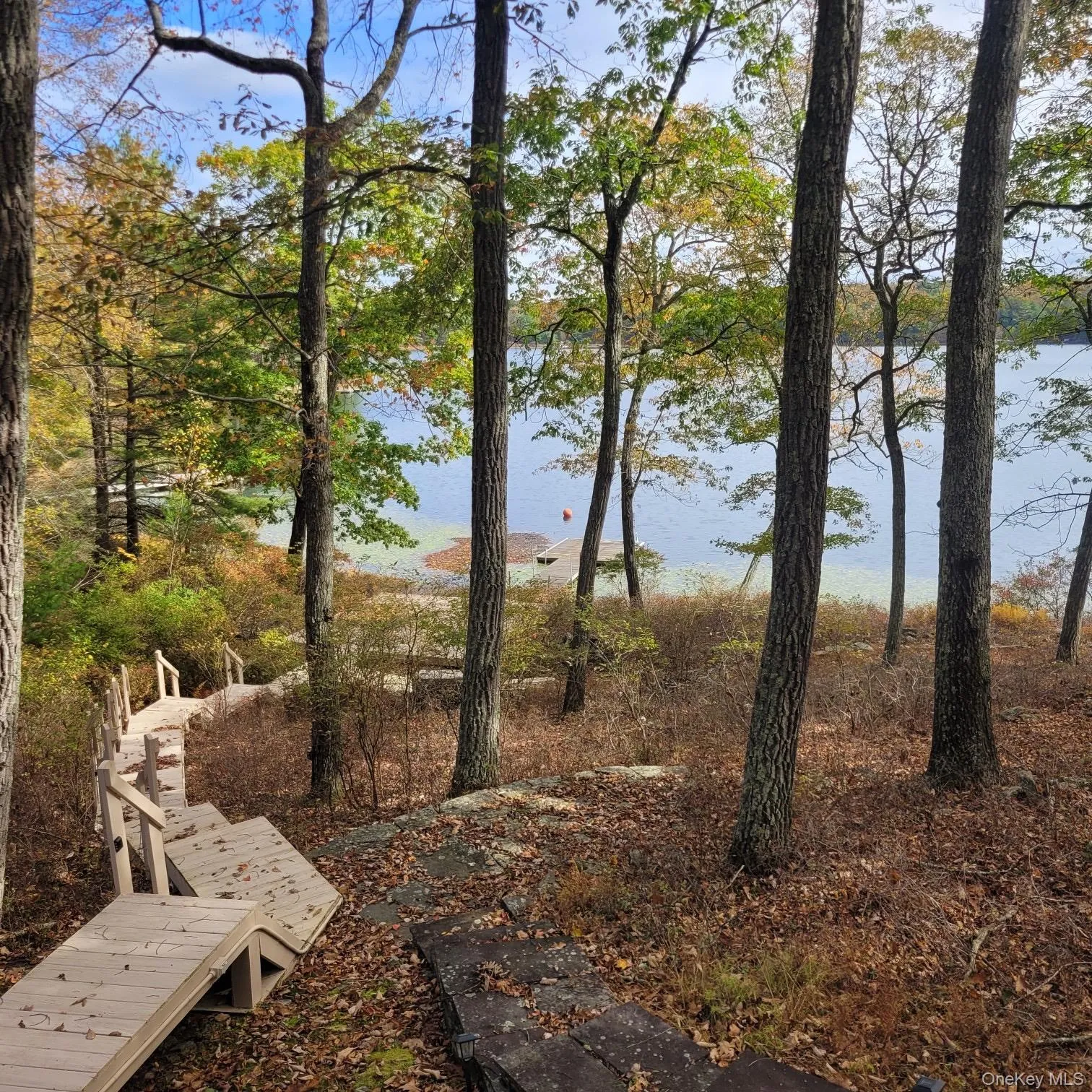 Stairs to dock & lake access Stairs to dock & lake access